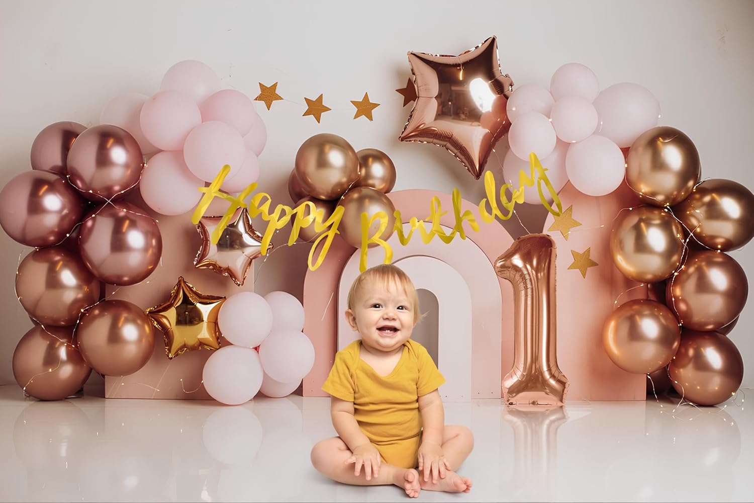 Rosegold theme 1st Birthday Decor