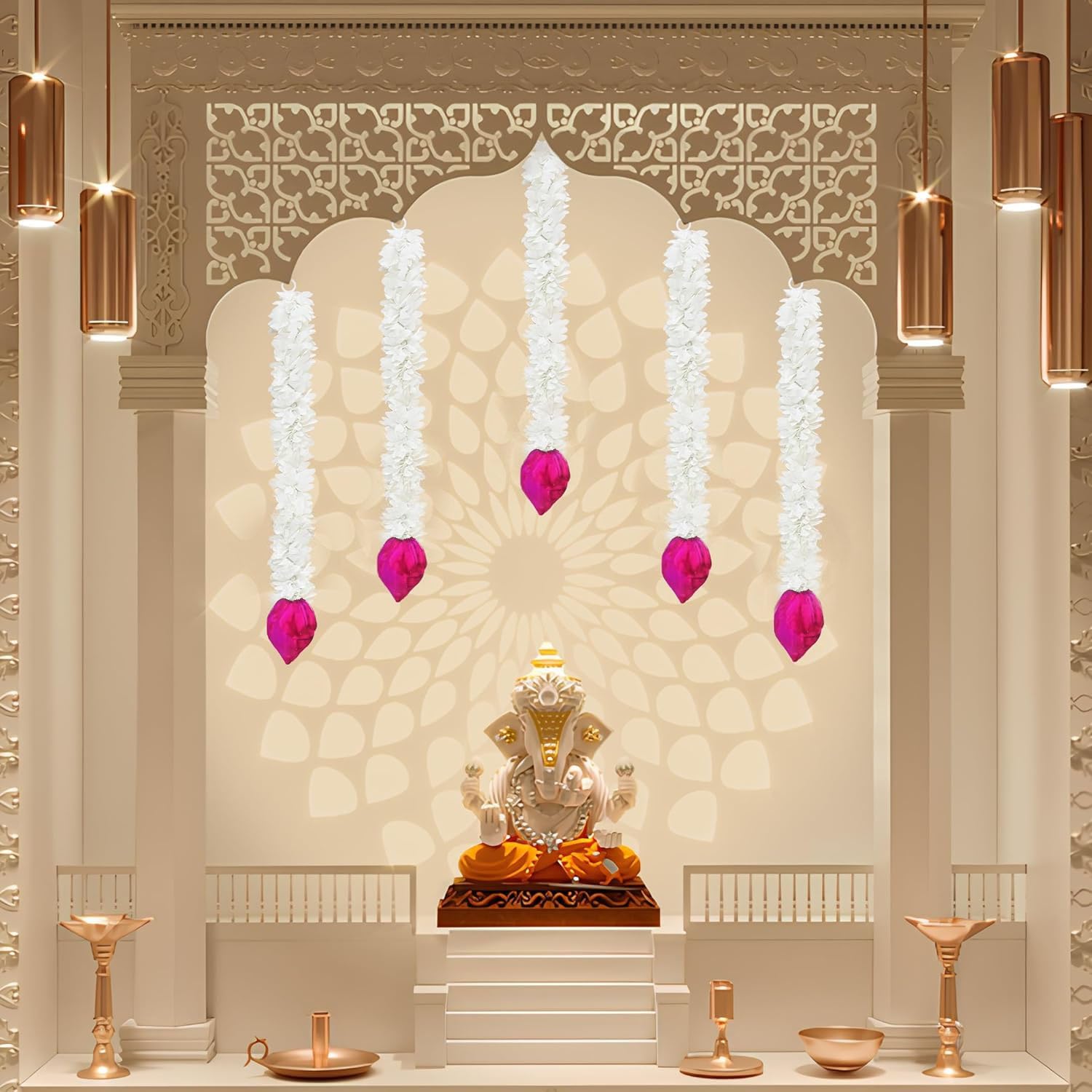 Ganpati Artificial Flower Decor