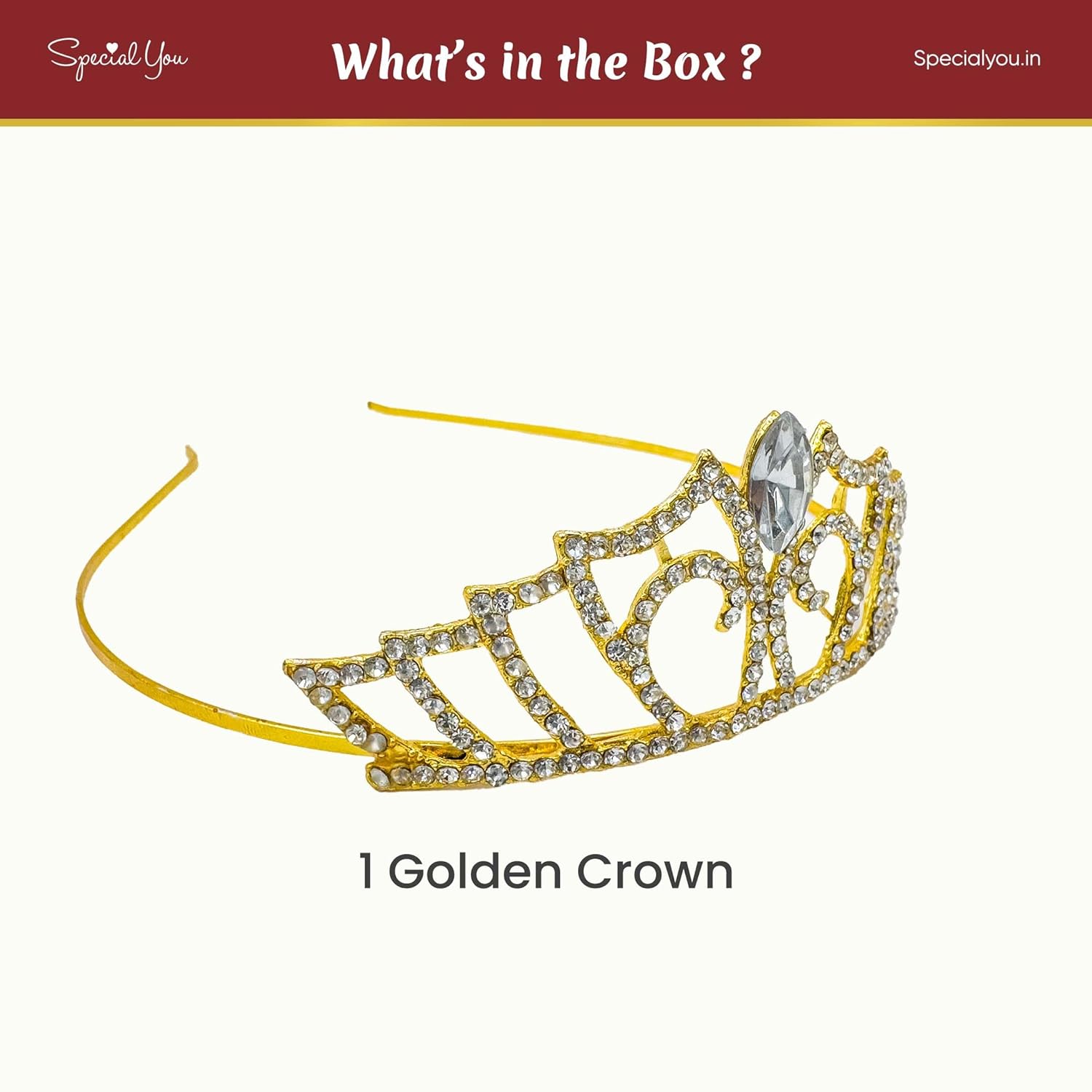 Tiara Gold crown for Girls Birthday