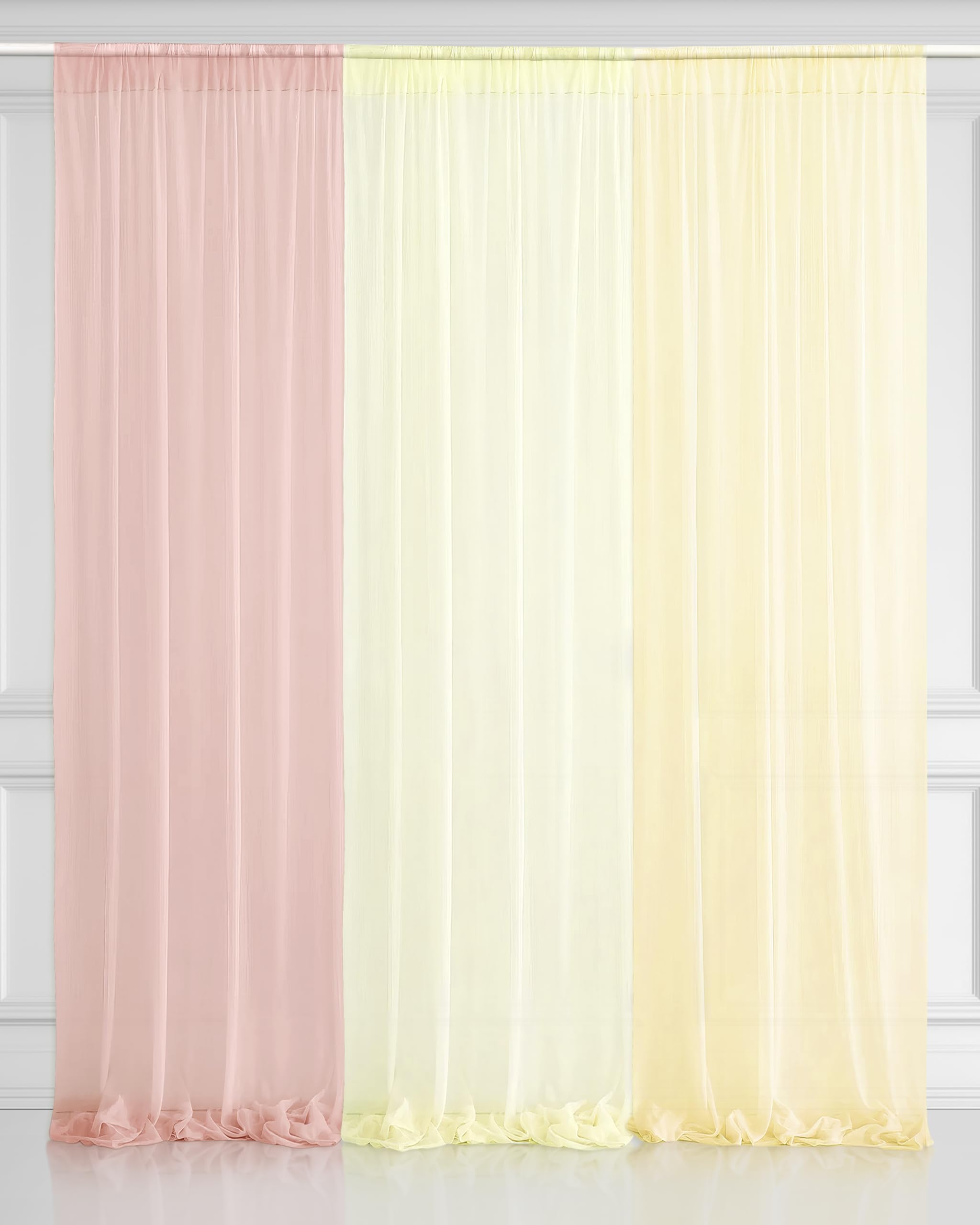 Pastel Pooja Curtain Set