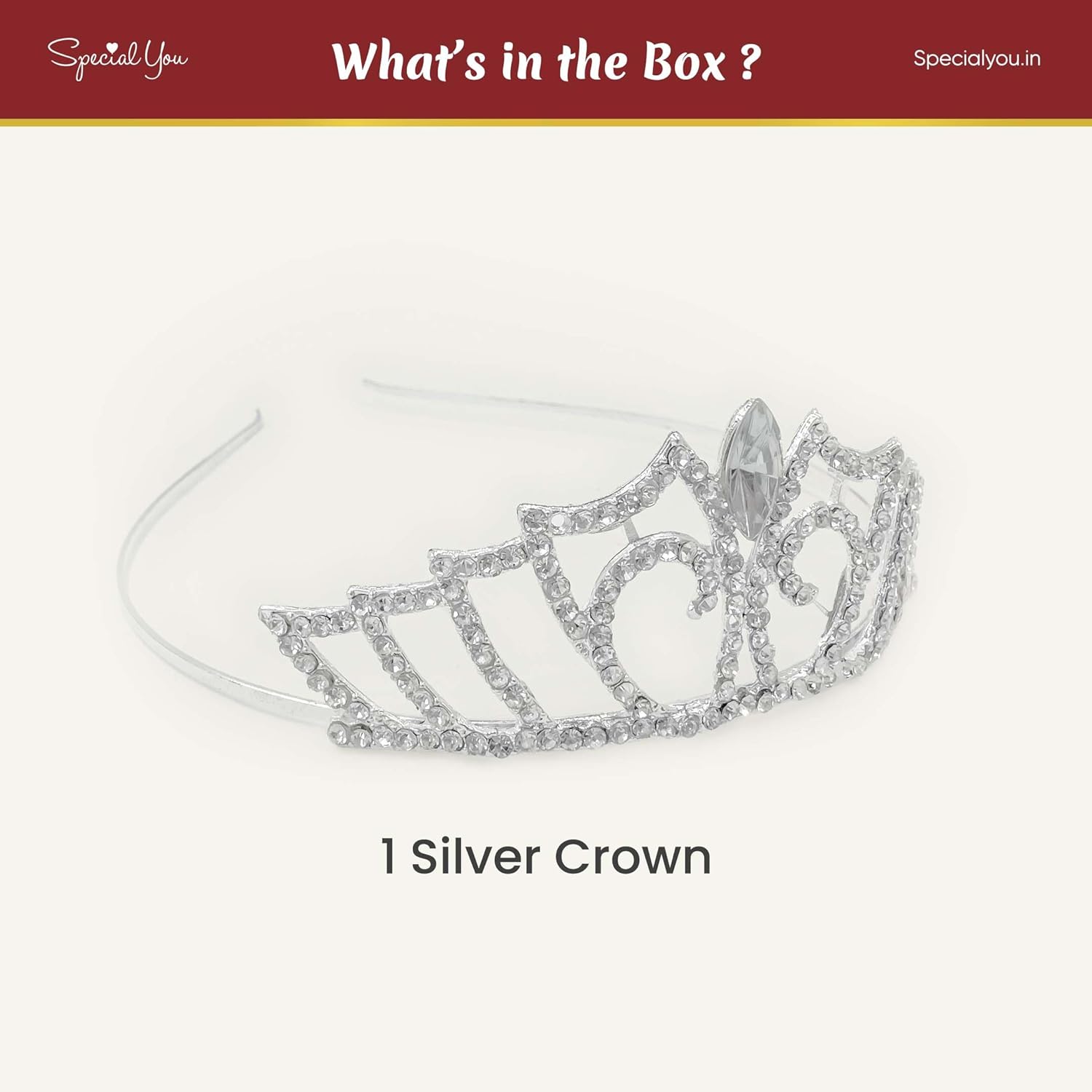 Tiara Silver Crown for Girls Birthday