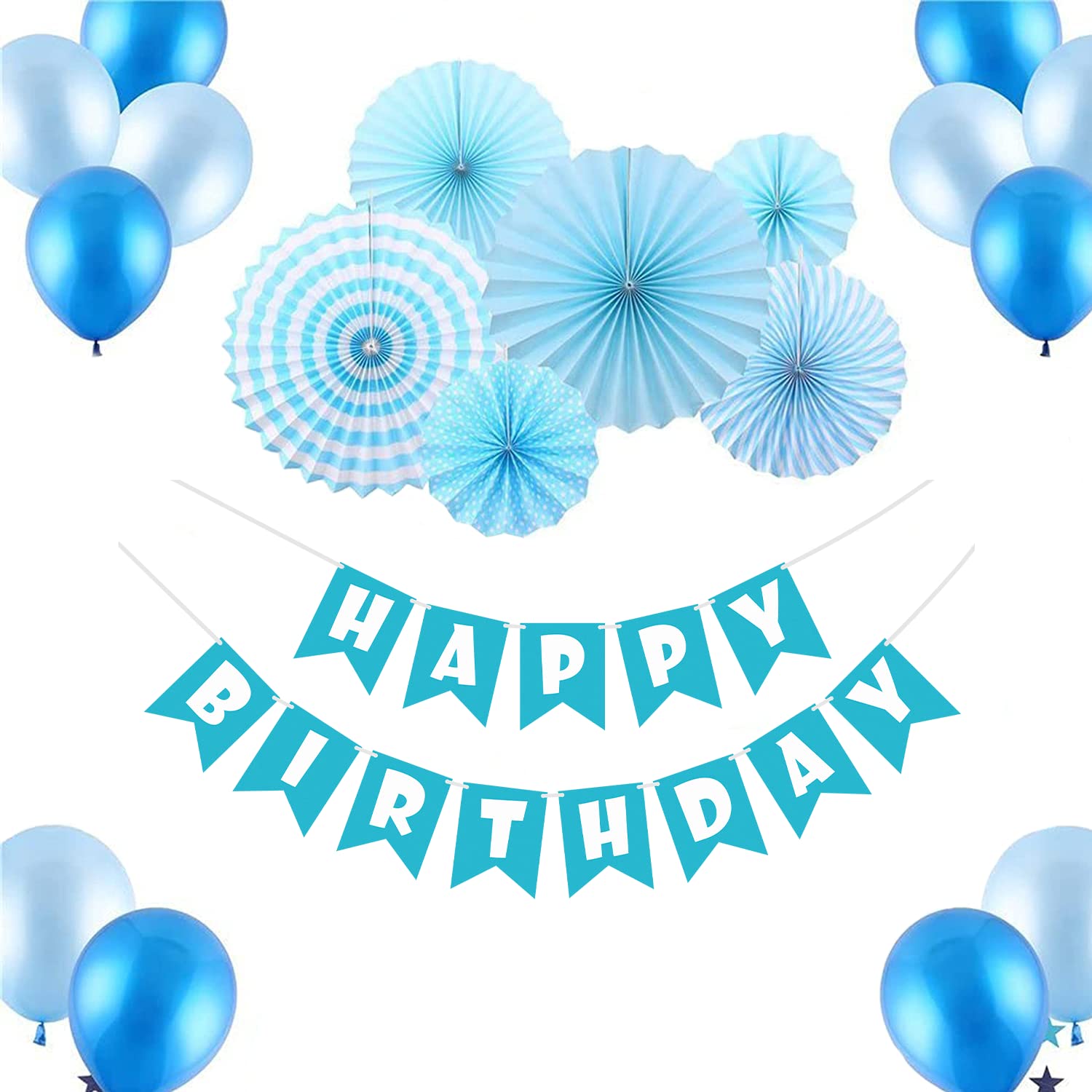 Superior Blue Theme DIY Happy Birthday Kit