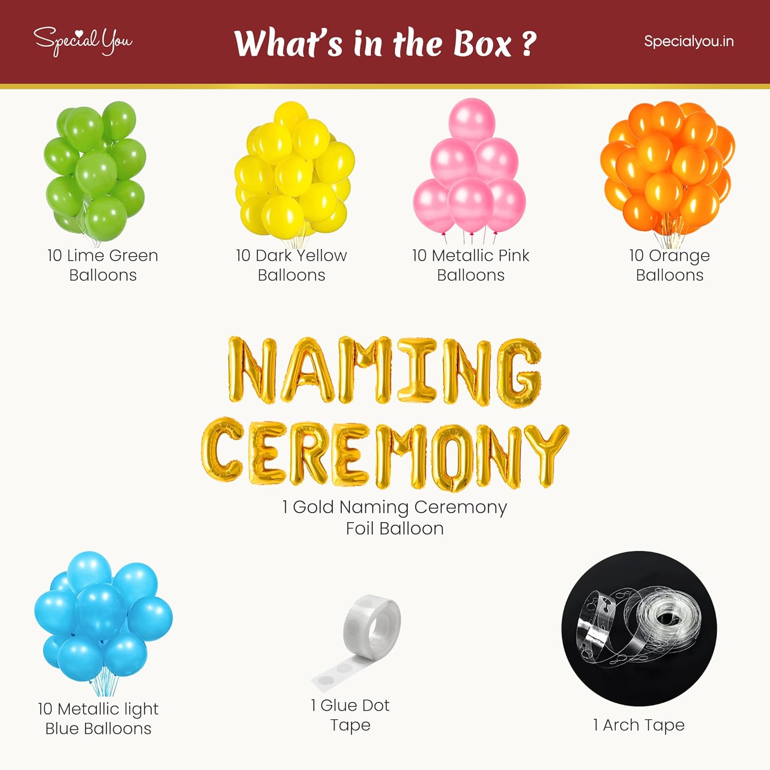 Rainbow Splash DIY Naming Ceremony Kit