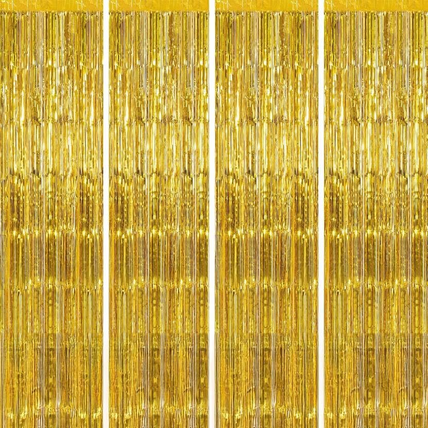 Golden Fringe Curtains