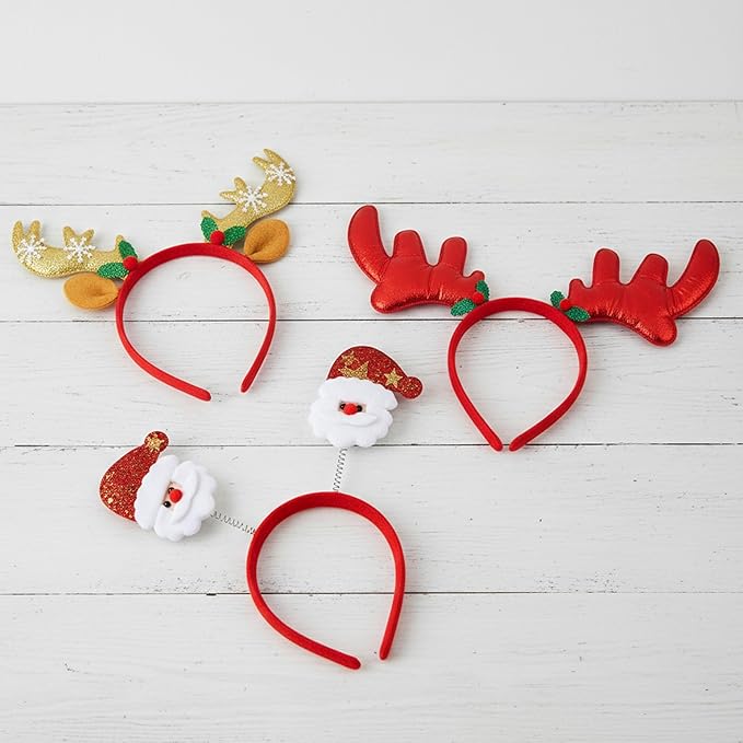 Christmas Accessories for Kids-Headband 3pcs