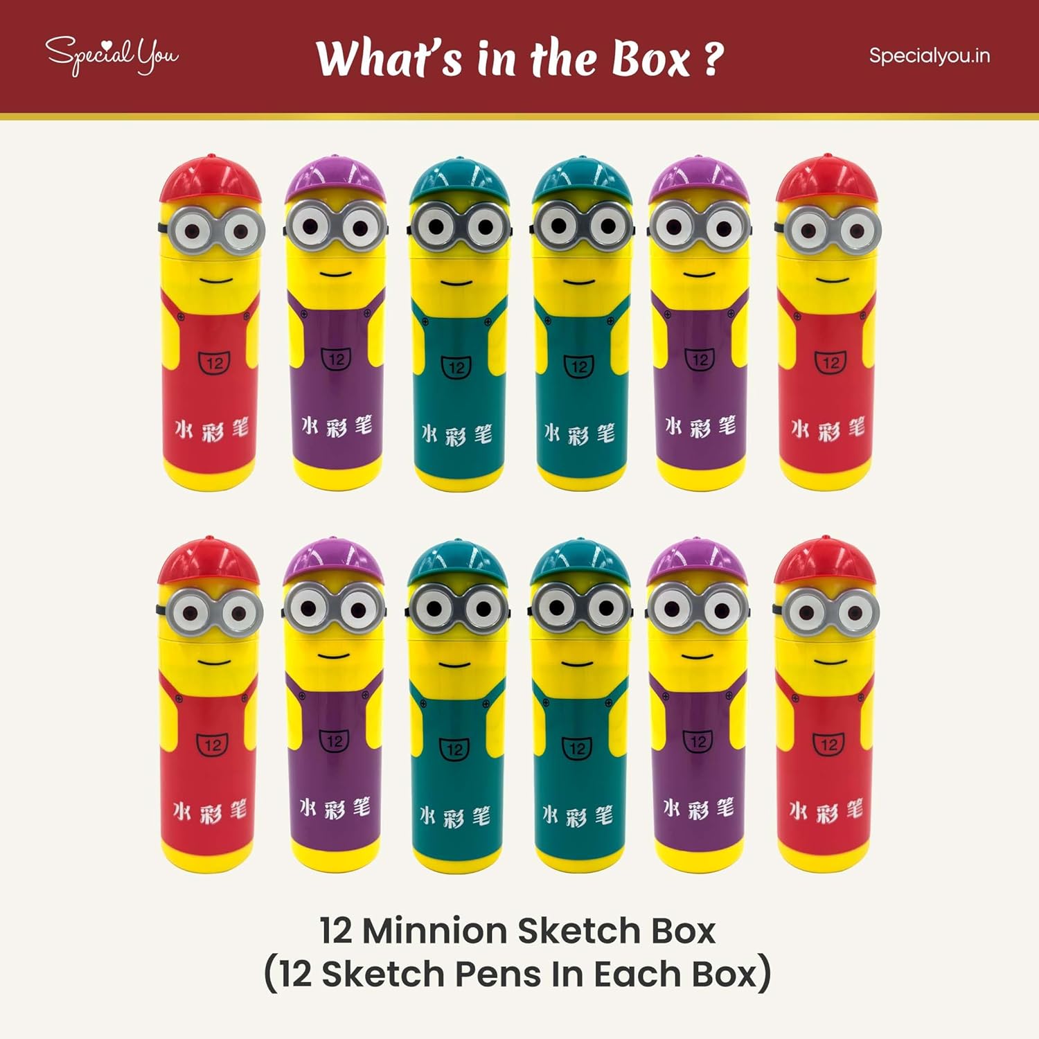 Toddler Minion Sketch box for Return gifts