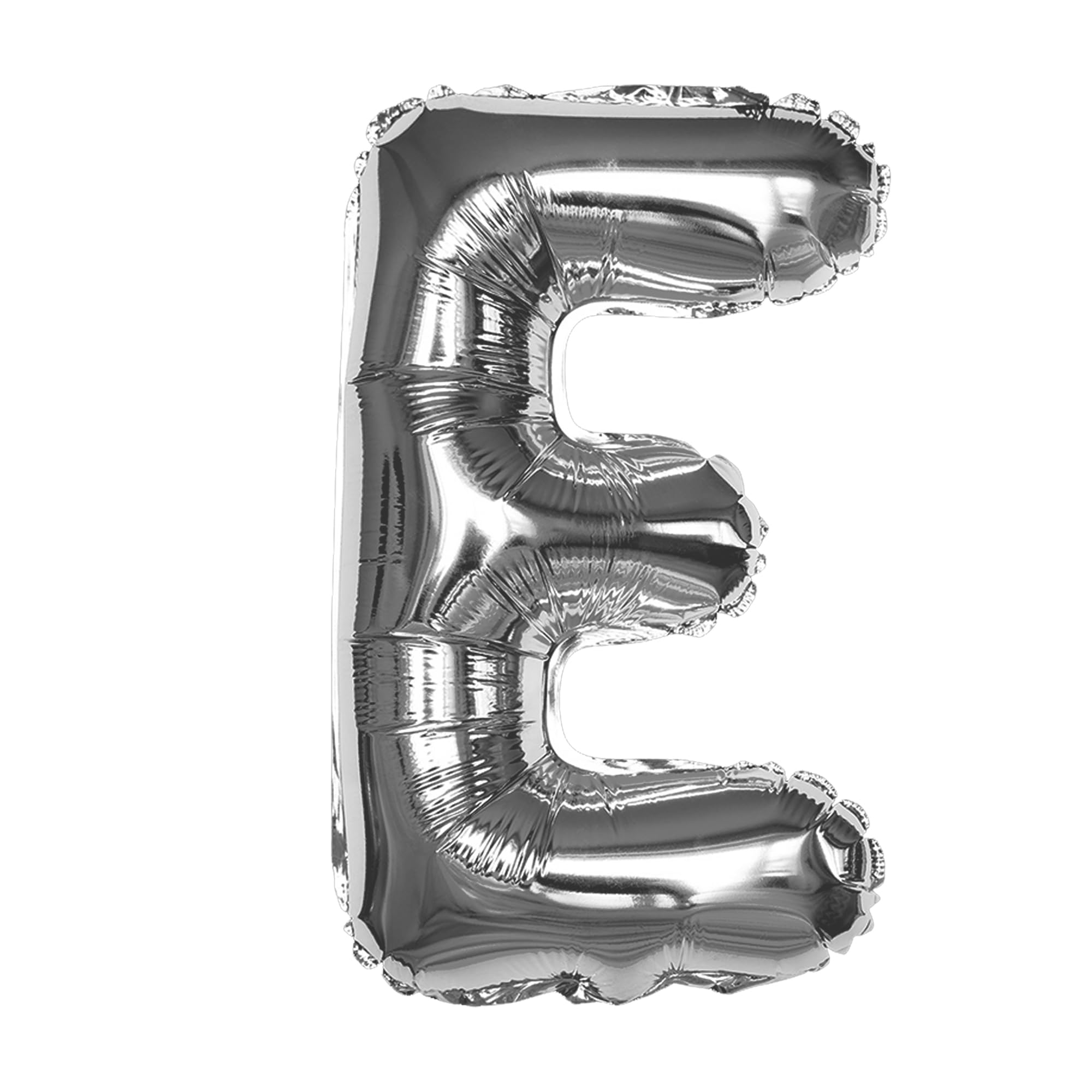 Silver E Letter Foil Balloon
