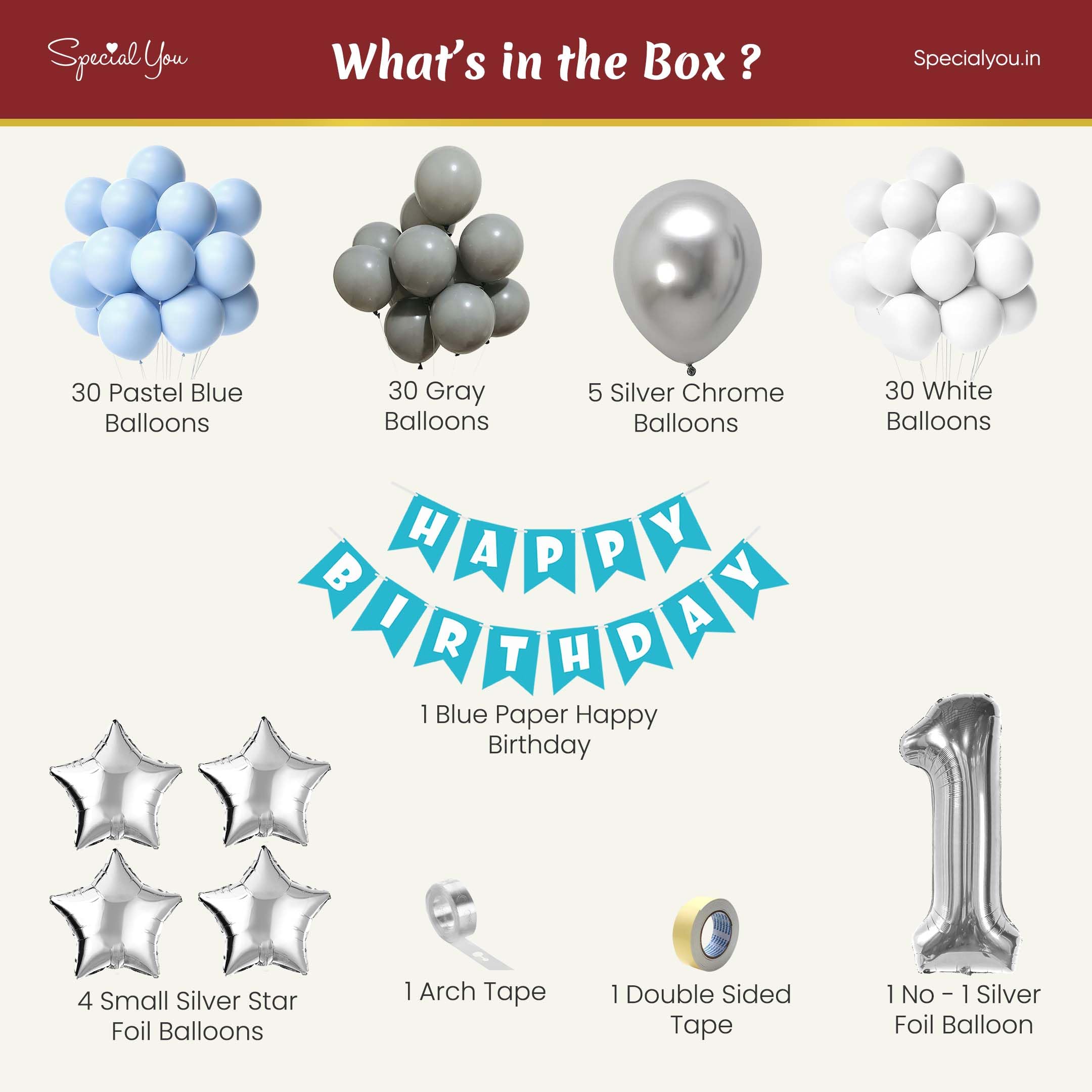 Gems your 1 year boy DIY Birthday Kit