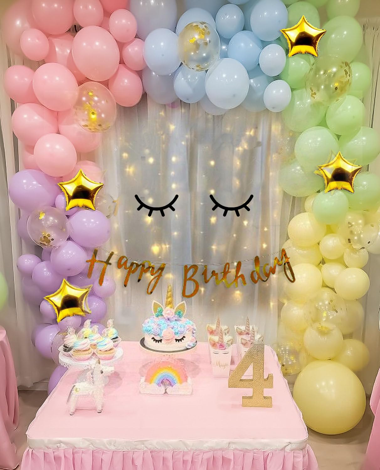 Pastel Unicorn theme Birthday Decoration Kit