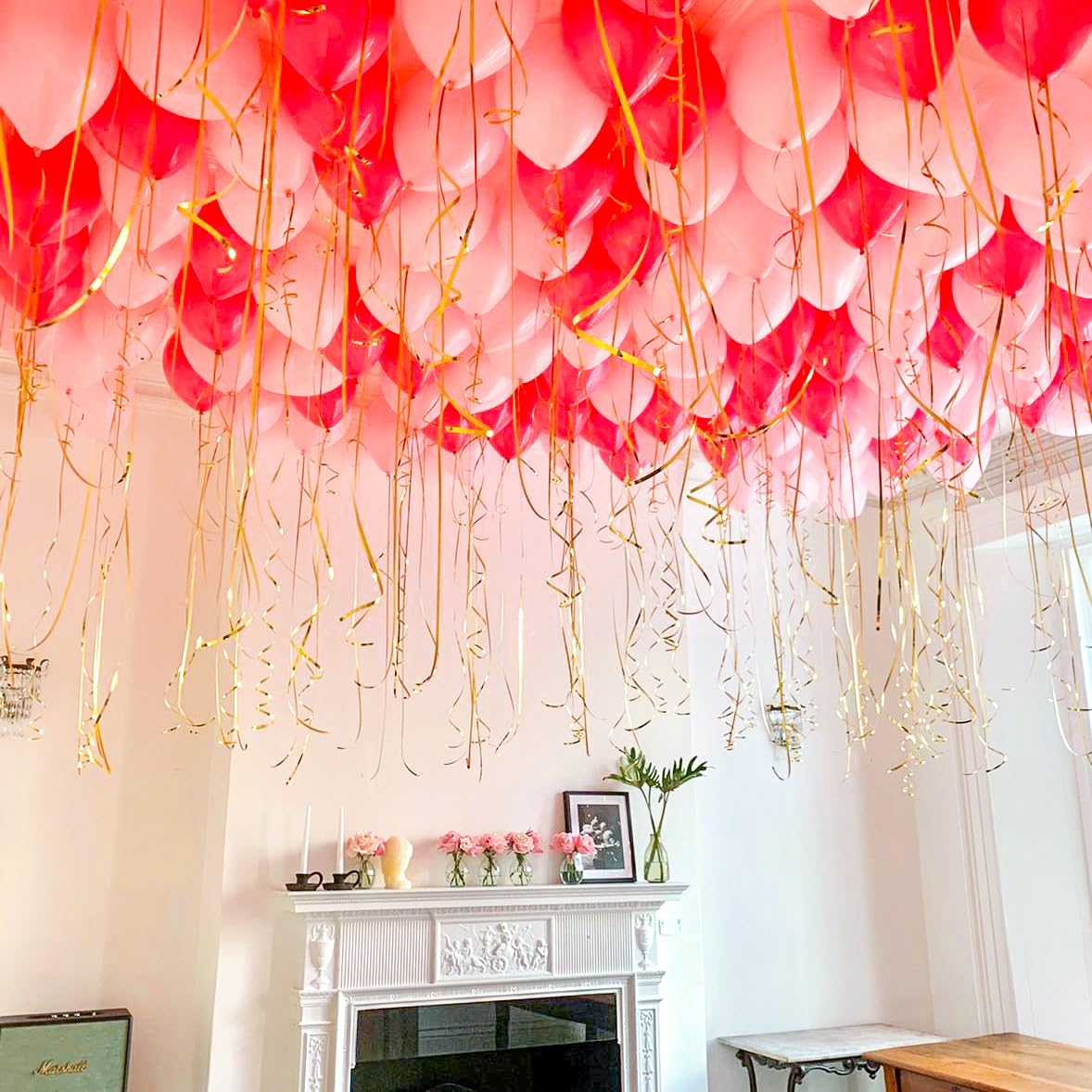 Lavish red & pink theme balloon decor