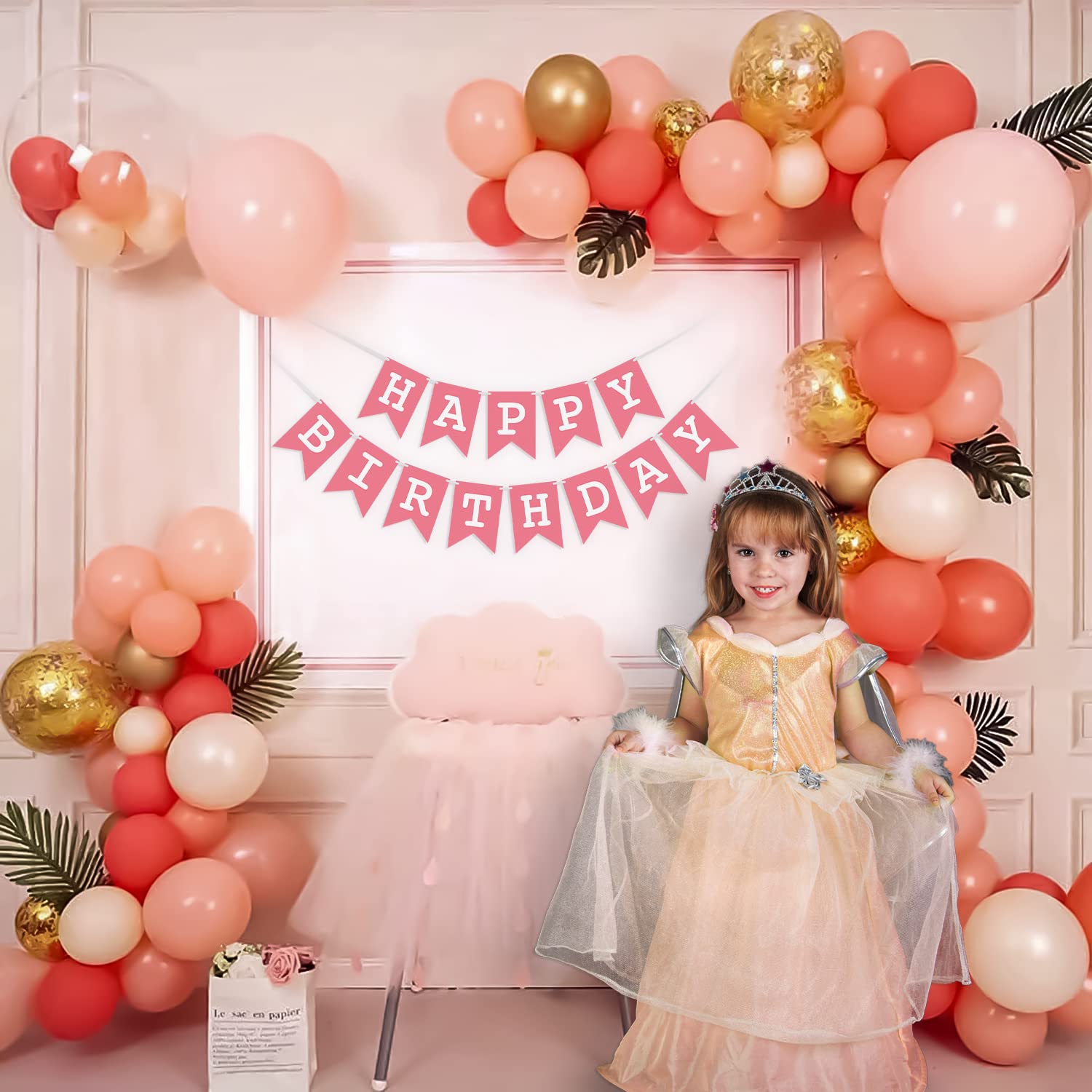 Flamingo Happy Birthday Balloon Decoration Kit for Girls