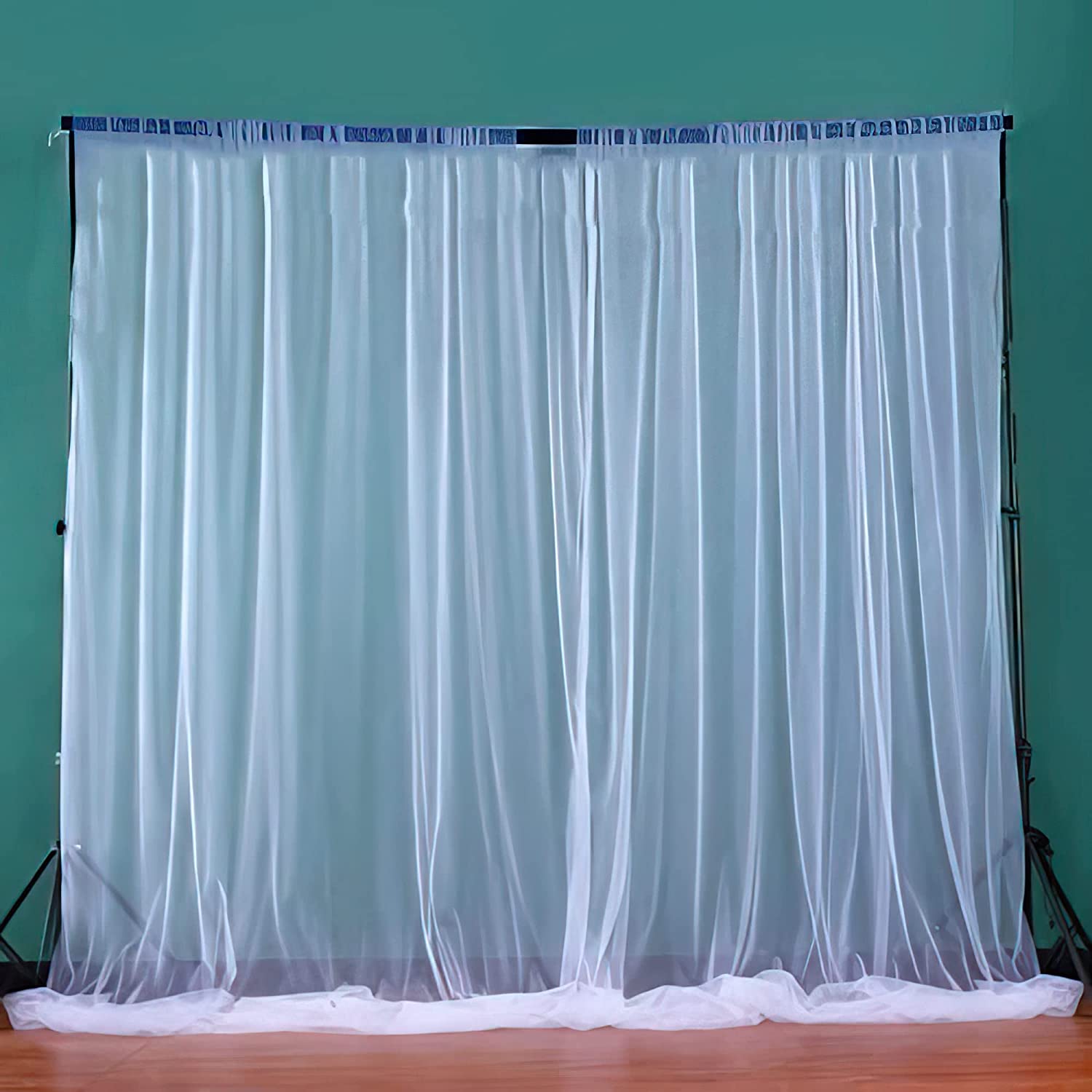 white tulle net curtain