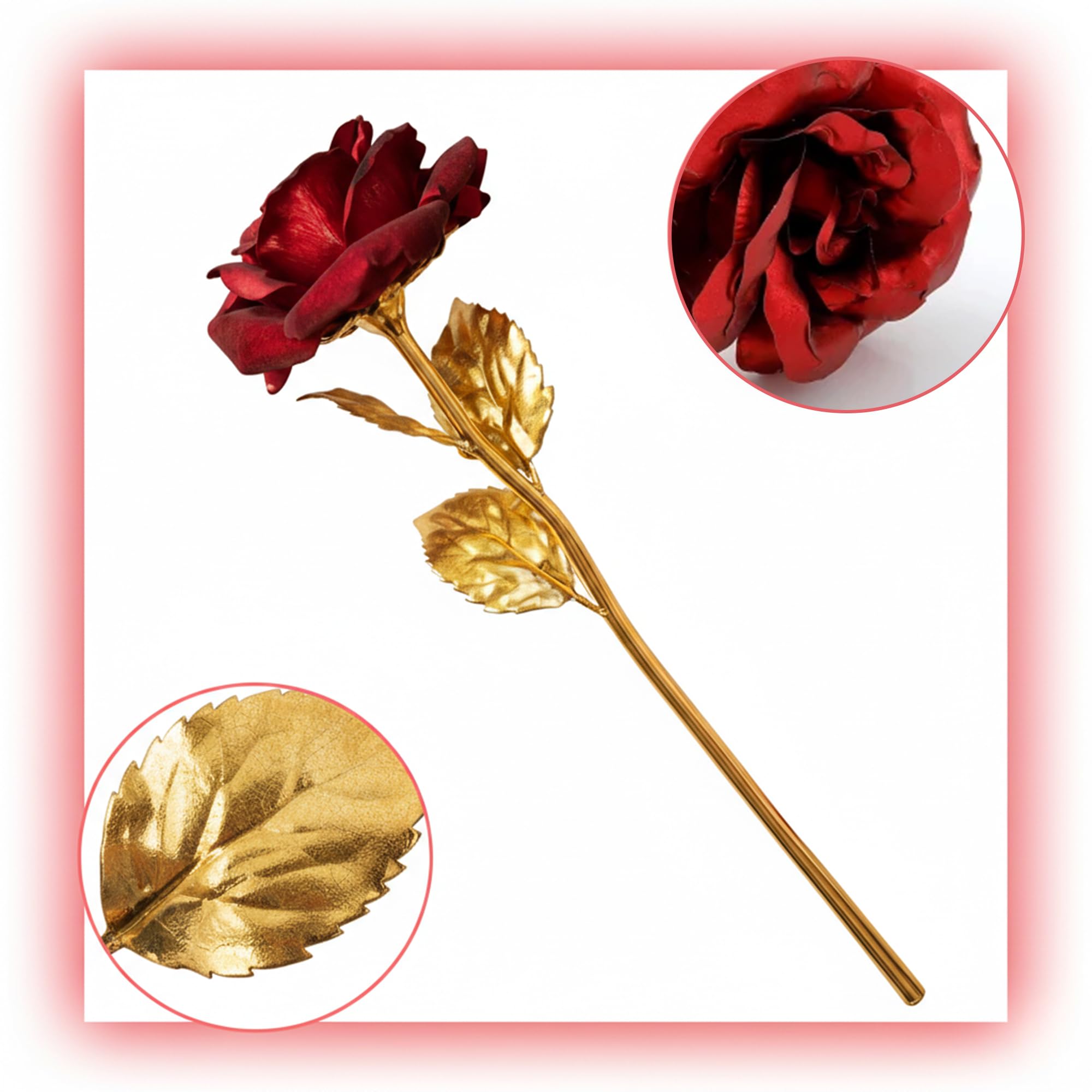 Red Metal Rose for Valentine Gift