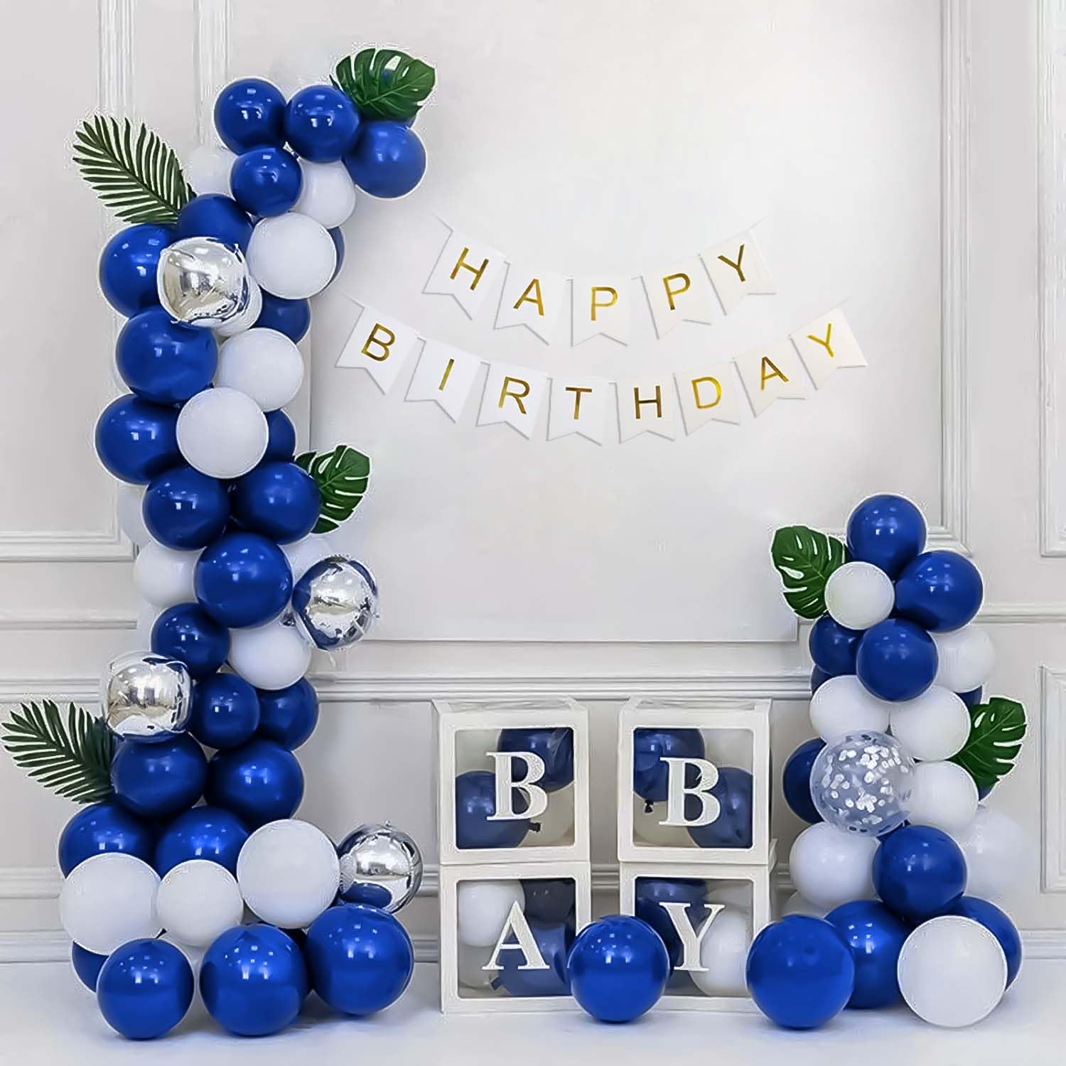 Dark Blue birthday balloons for Decor