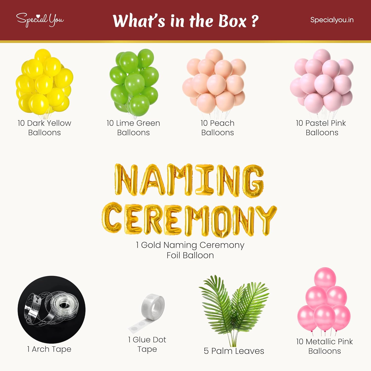 Vibrant Multicolor DIY Naming Ceremony kit