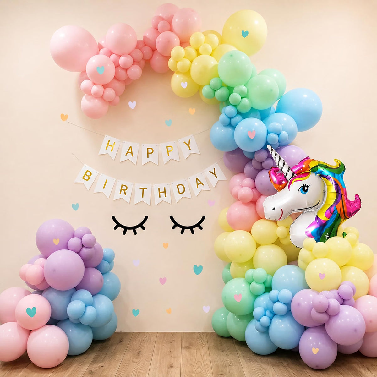 Unicorn Theme Happy Birthday Decorations For Kids