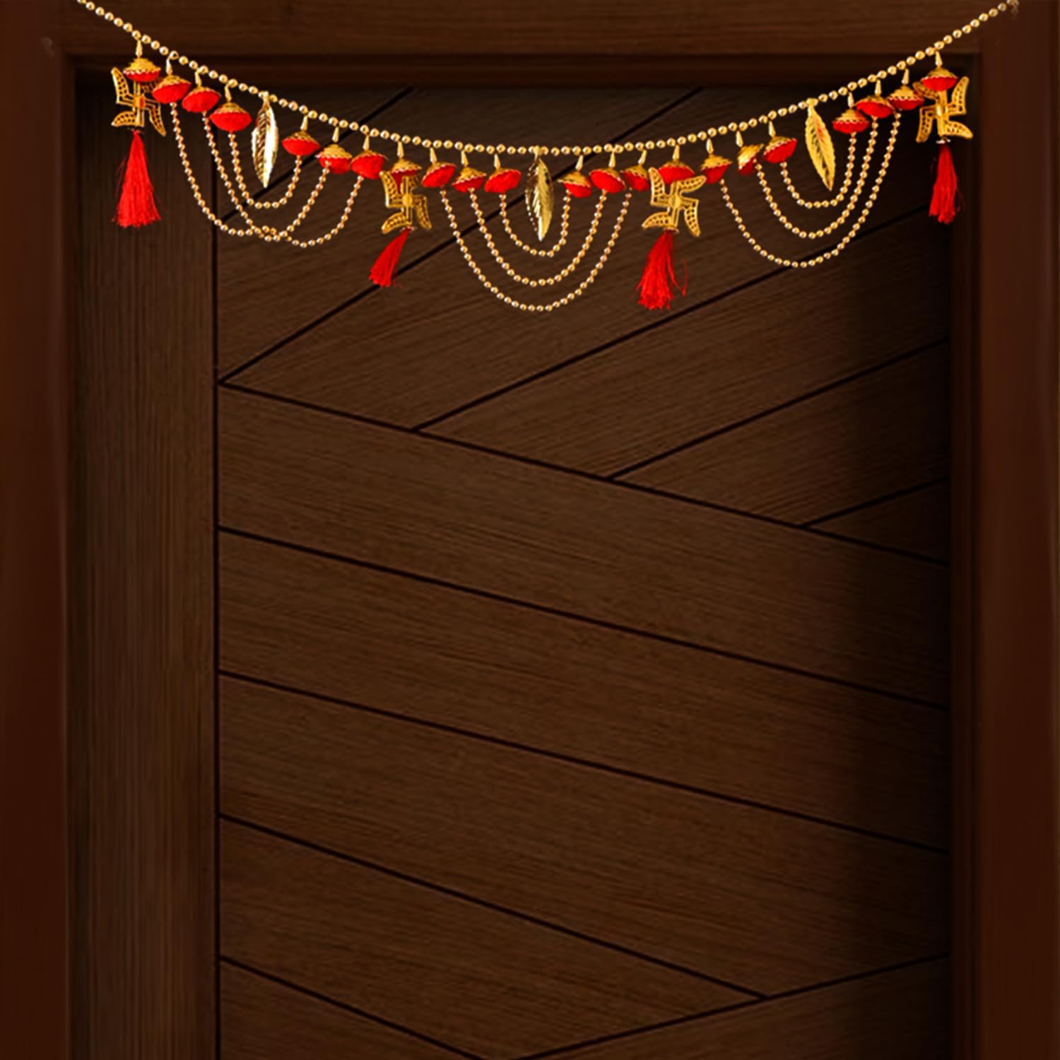 entrance door with toran