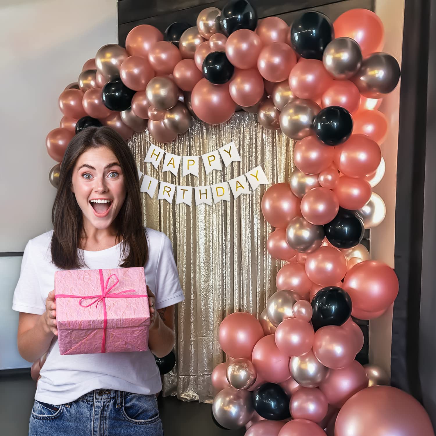 Rose Gold Theme DIY Birthday Decor Kit For 16th Birthday