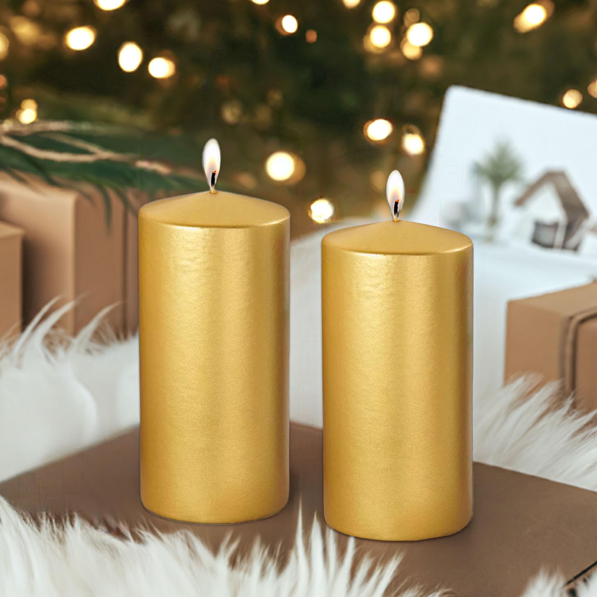 Golden Candles Set for Gifting
