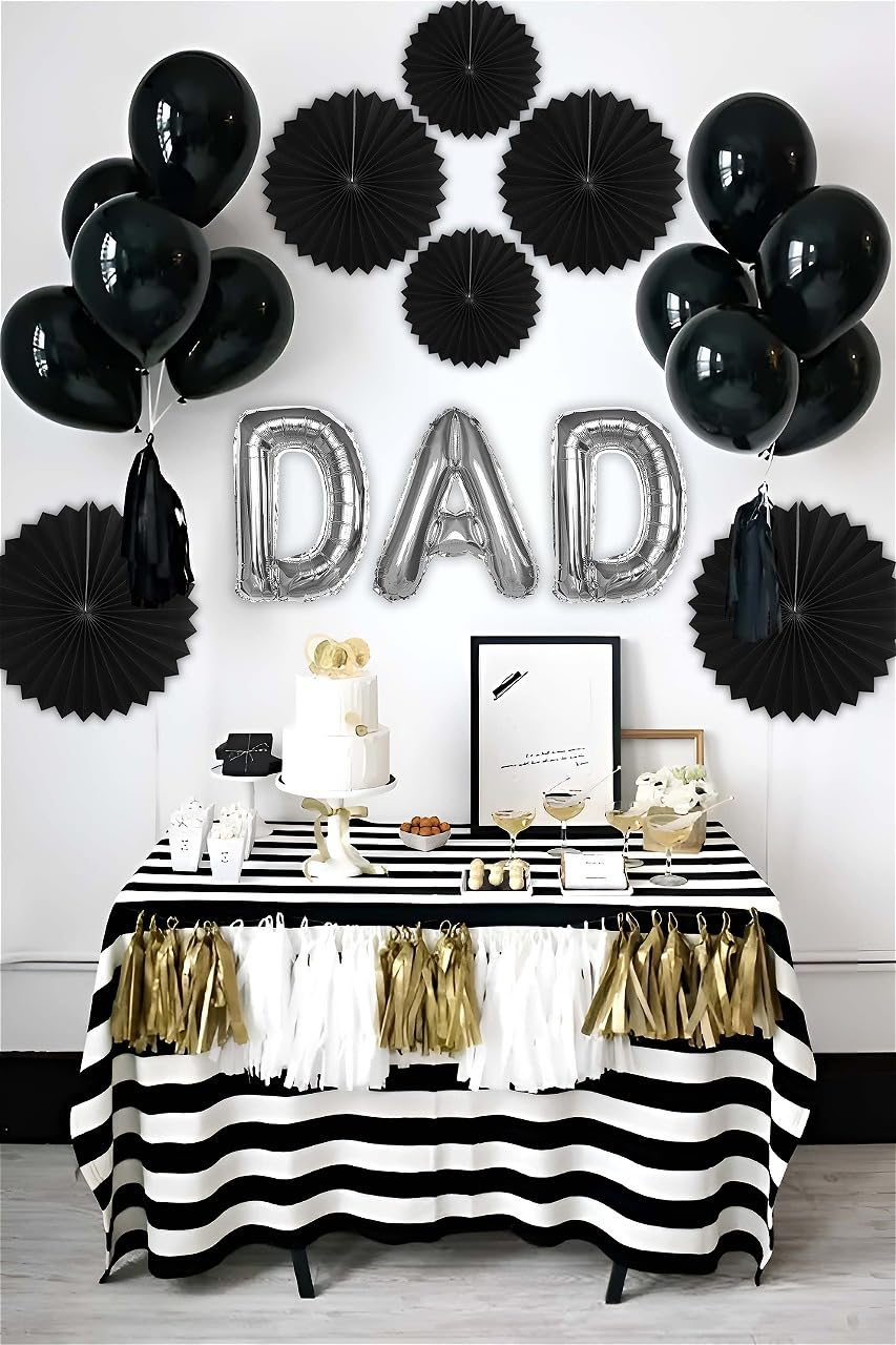 Elegant Black Decor Kit for Dad's Special Day