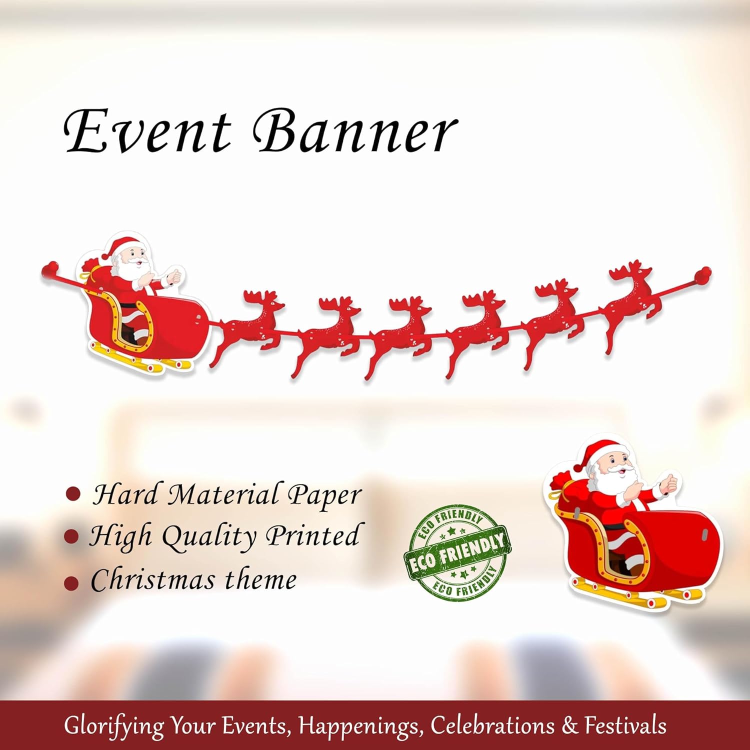 Reindeer Paper Banner