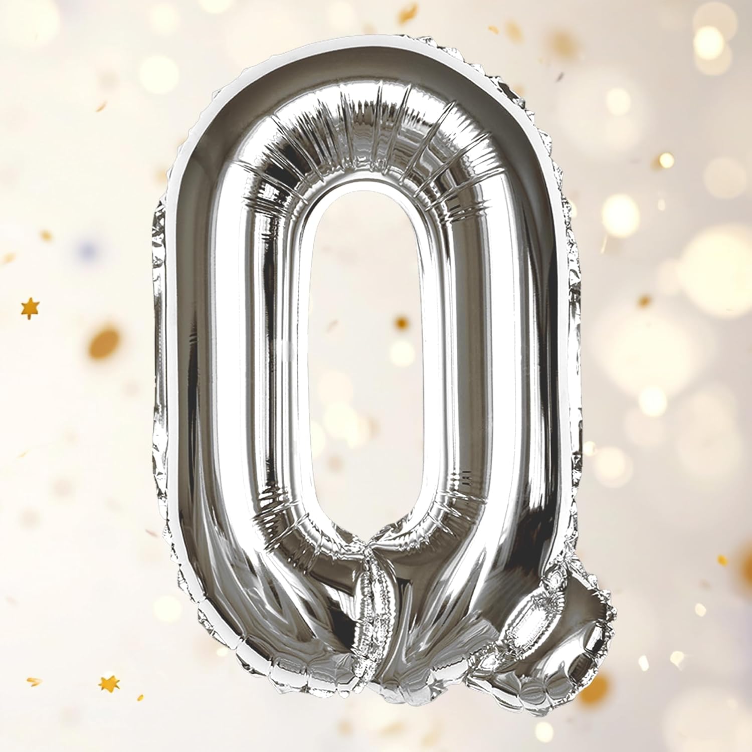 Silver Q Letter Foil Balloon