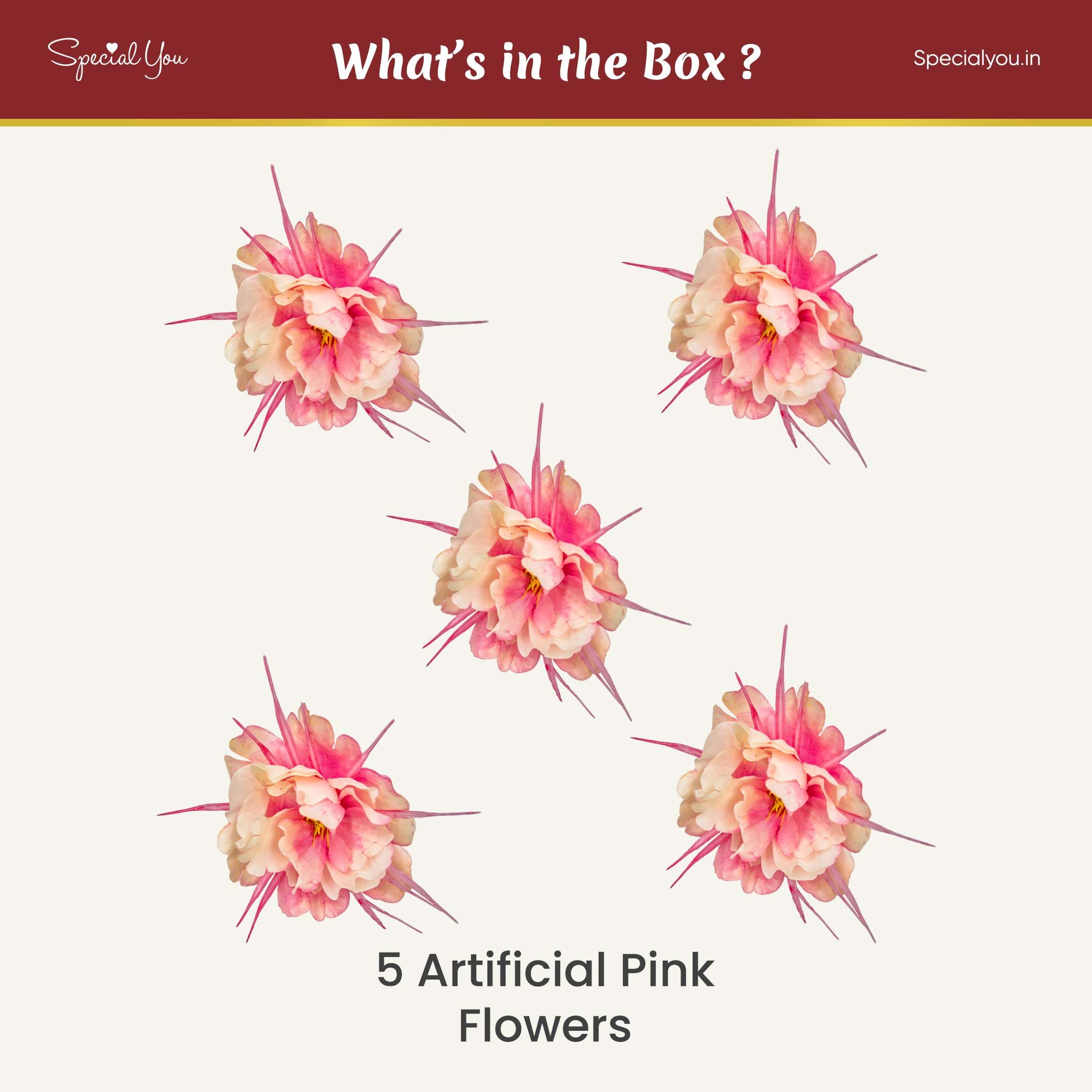 Aesthetic Pink Rose Flower Decoration Kit