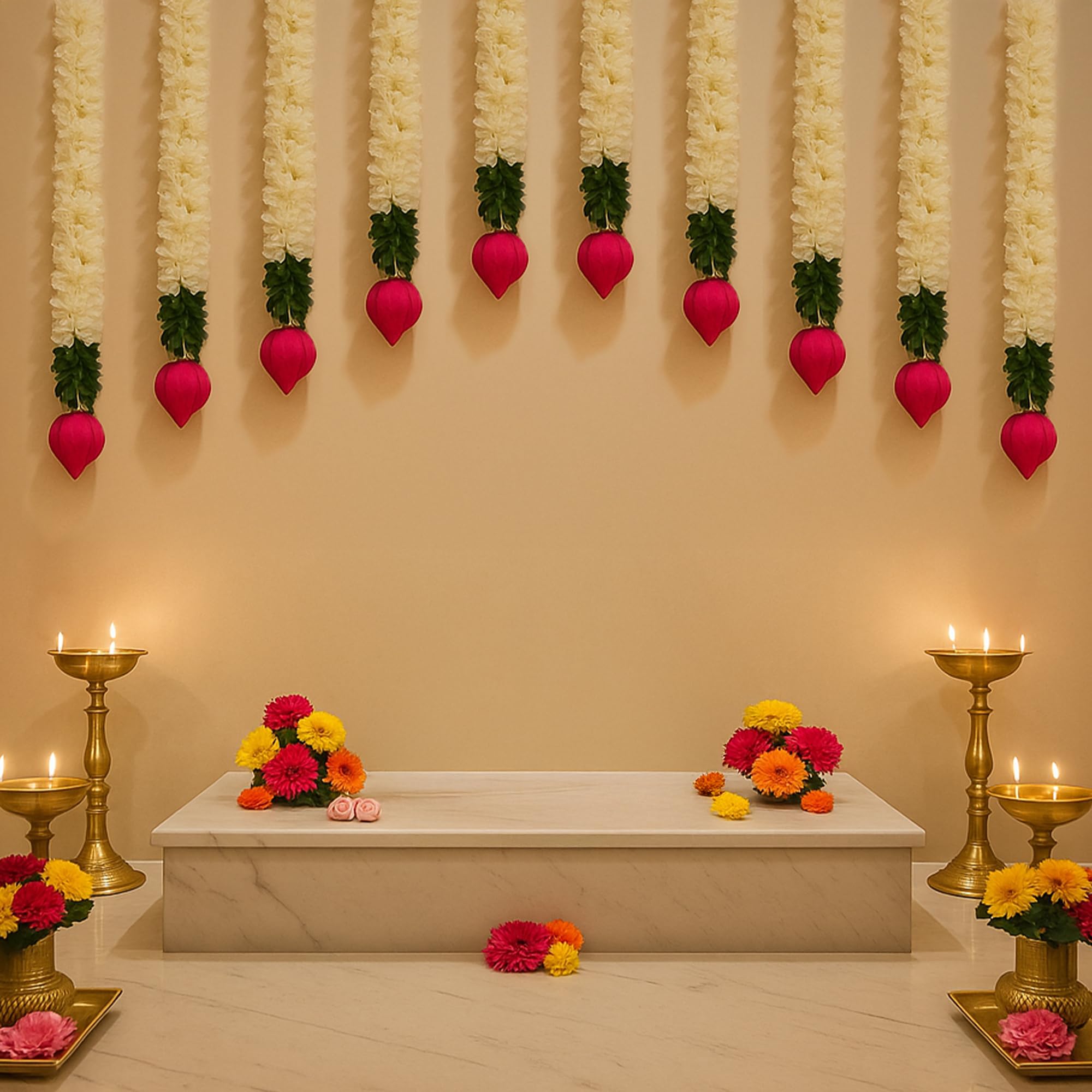Ganpati Artificial Flower Decor