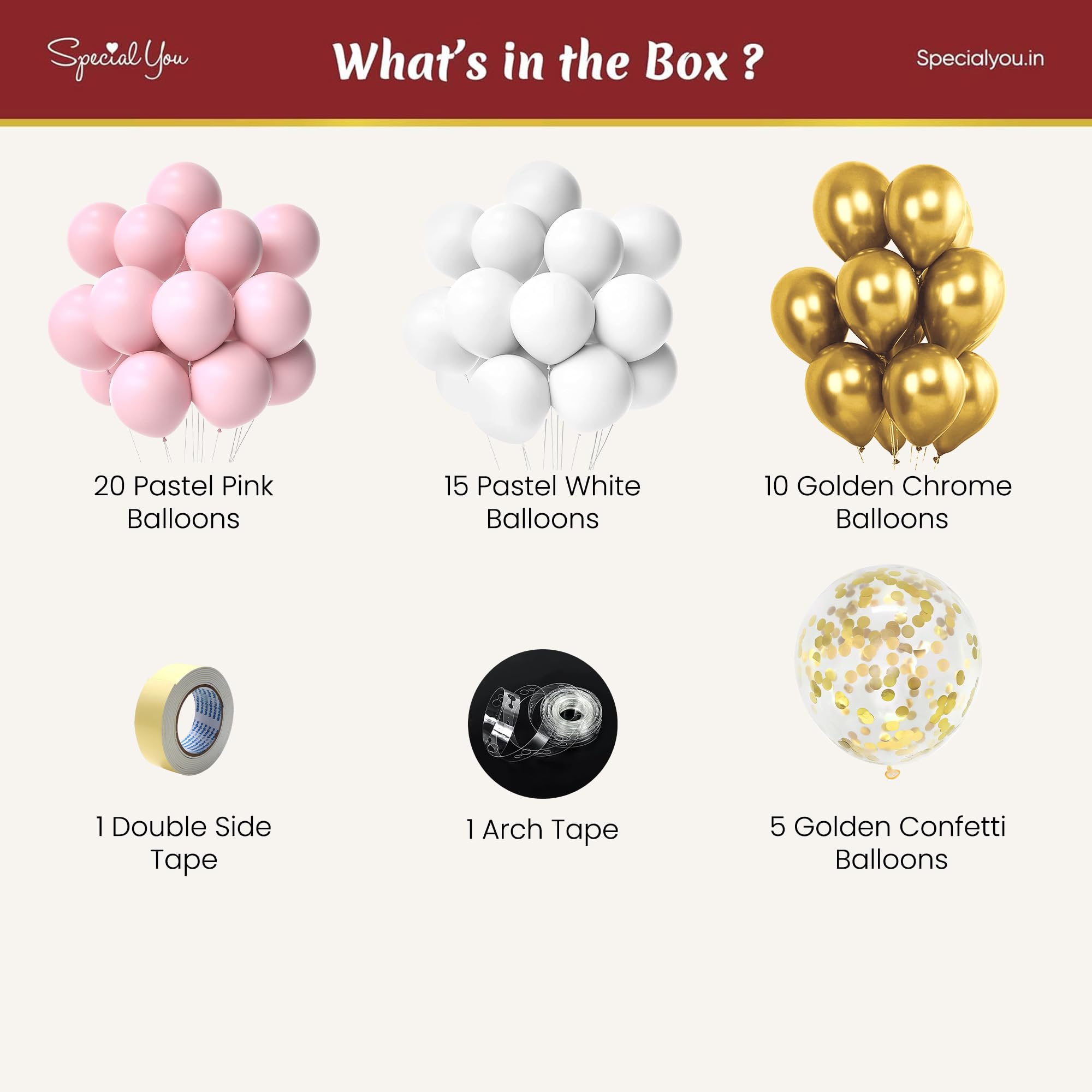 Pink and Gold Theme Balloon Decoration