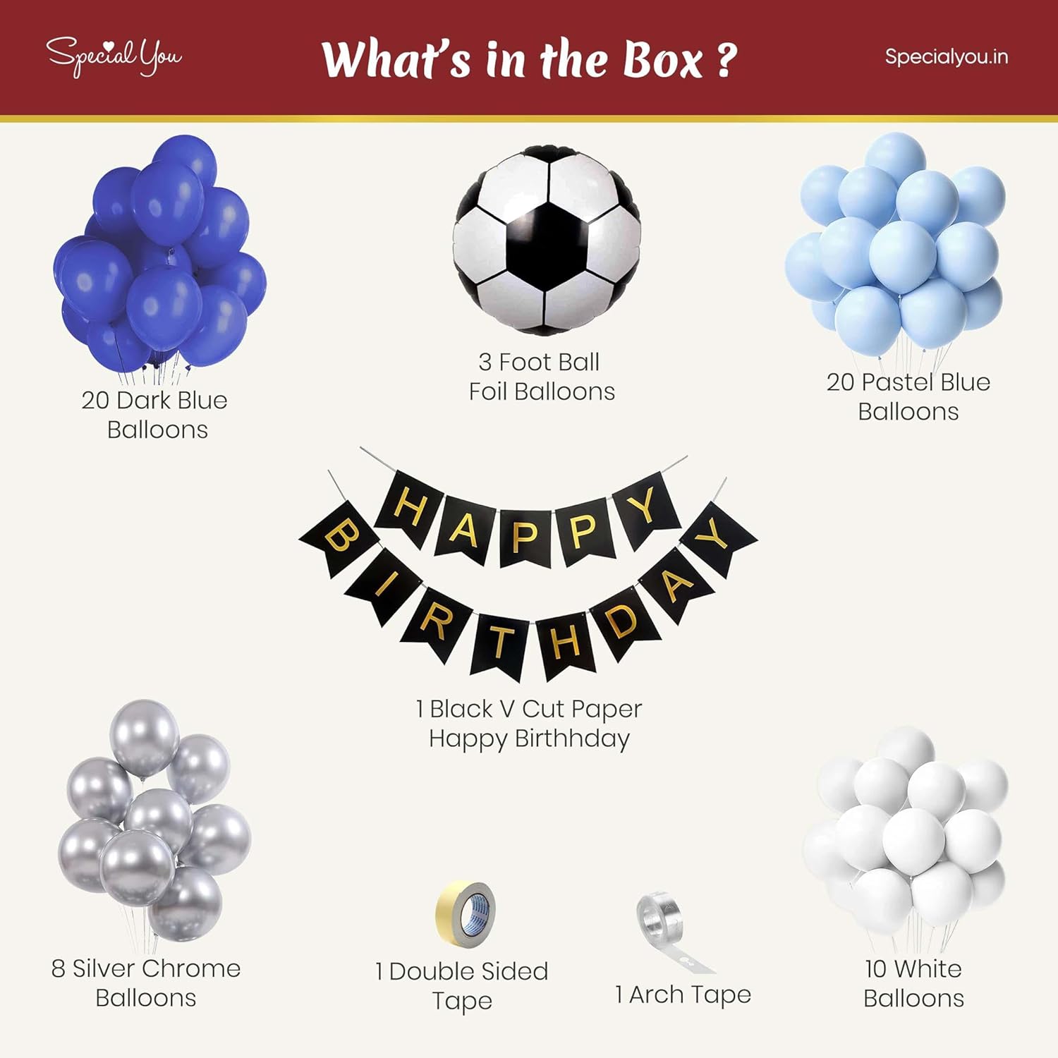 Football Fiesta Birthday DIY Decor Kit