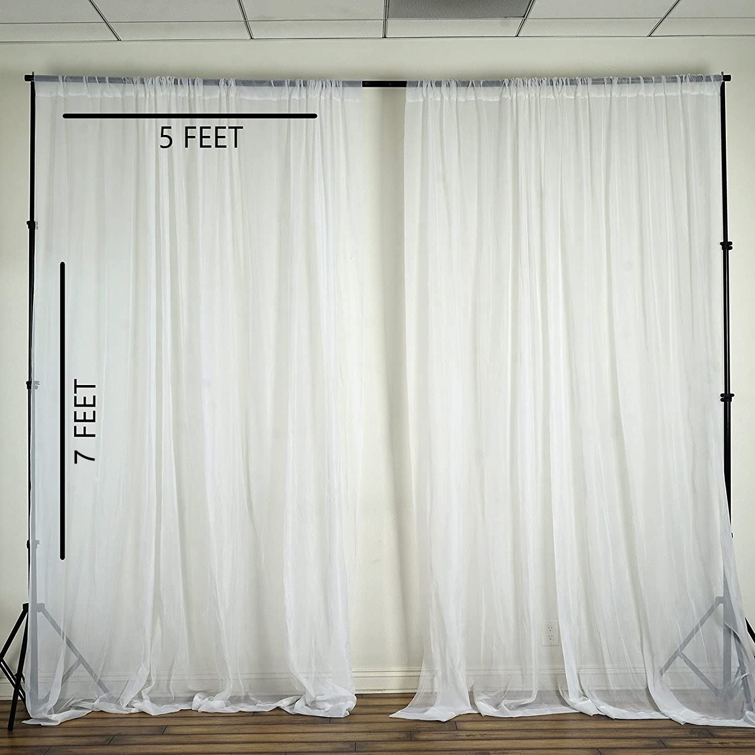 white net curtain