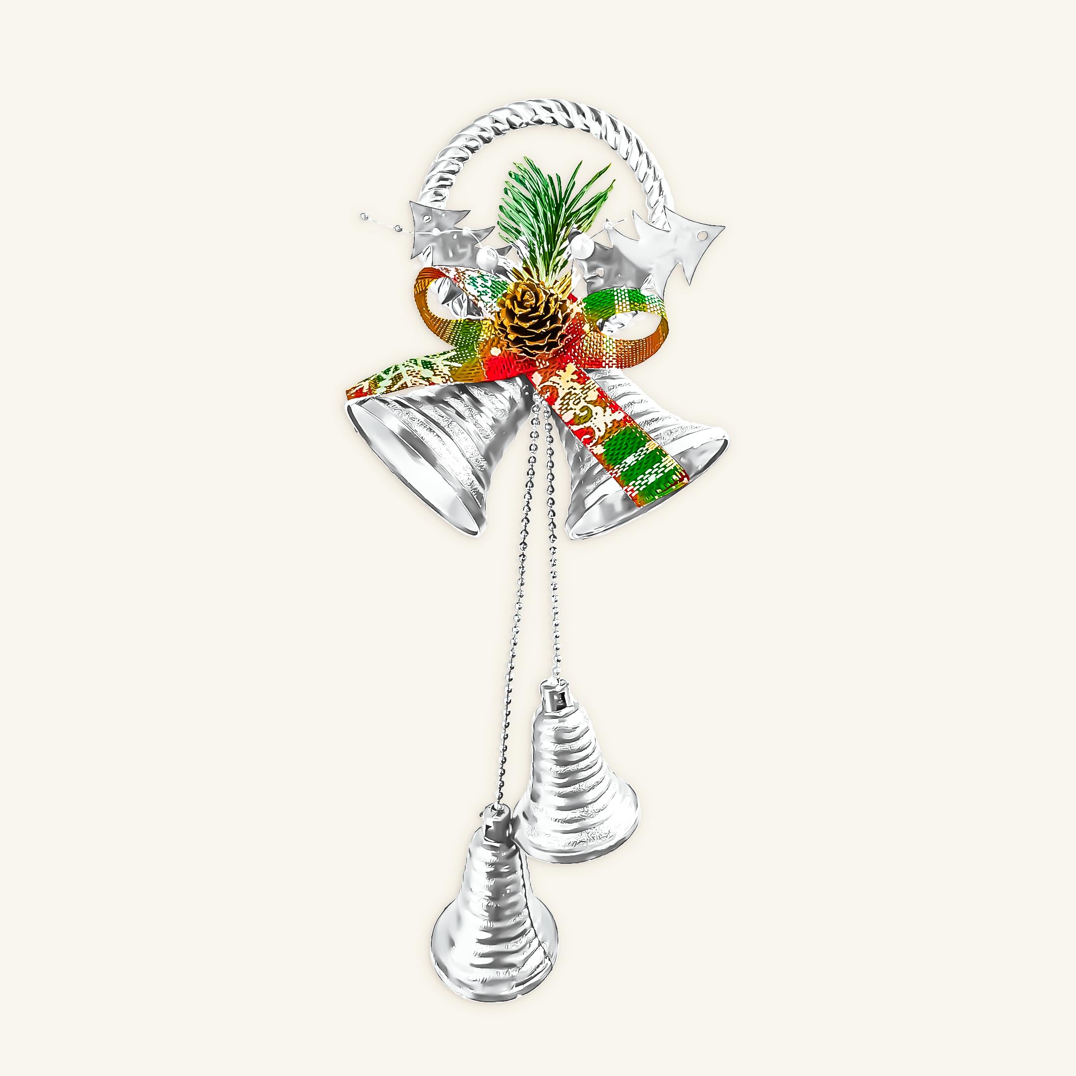 silver christmas bell