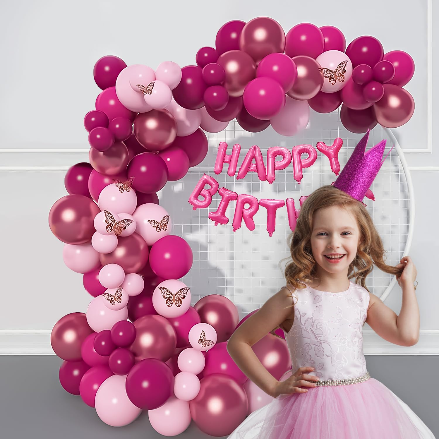 pink birthday decoration