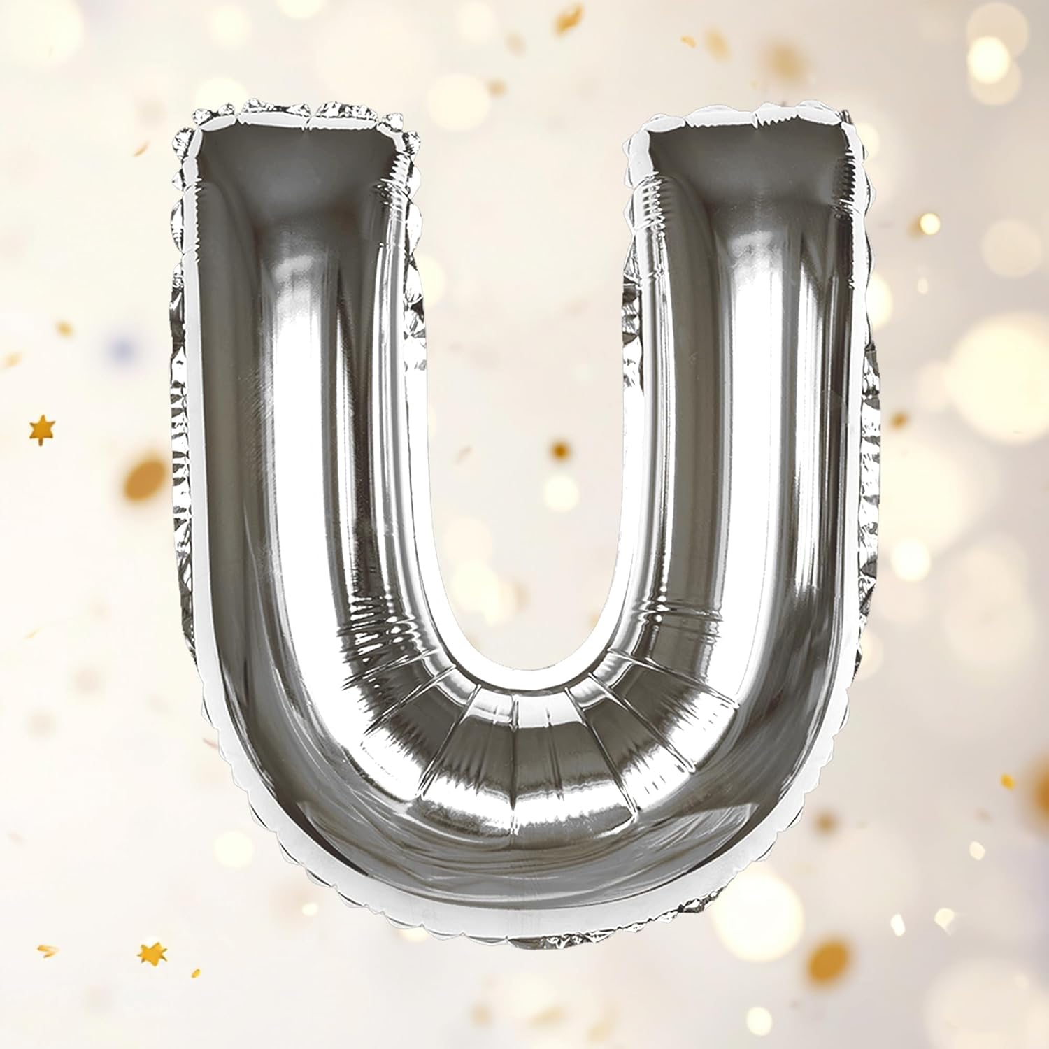 Silver U Letter Foil Balloon