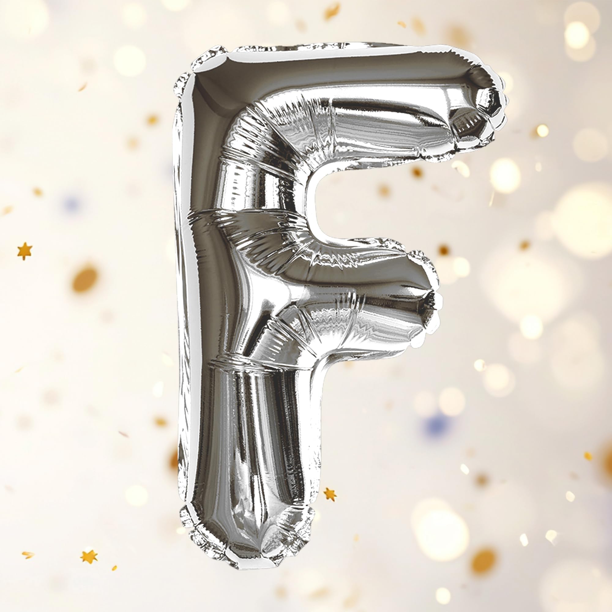 Silver F Letter Foil Balloon