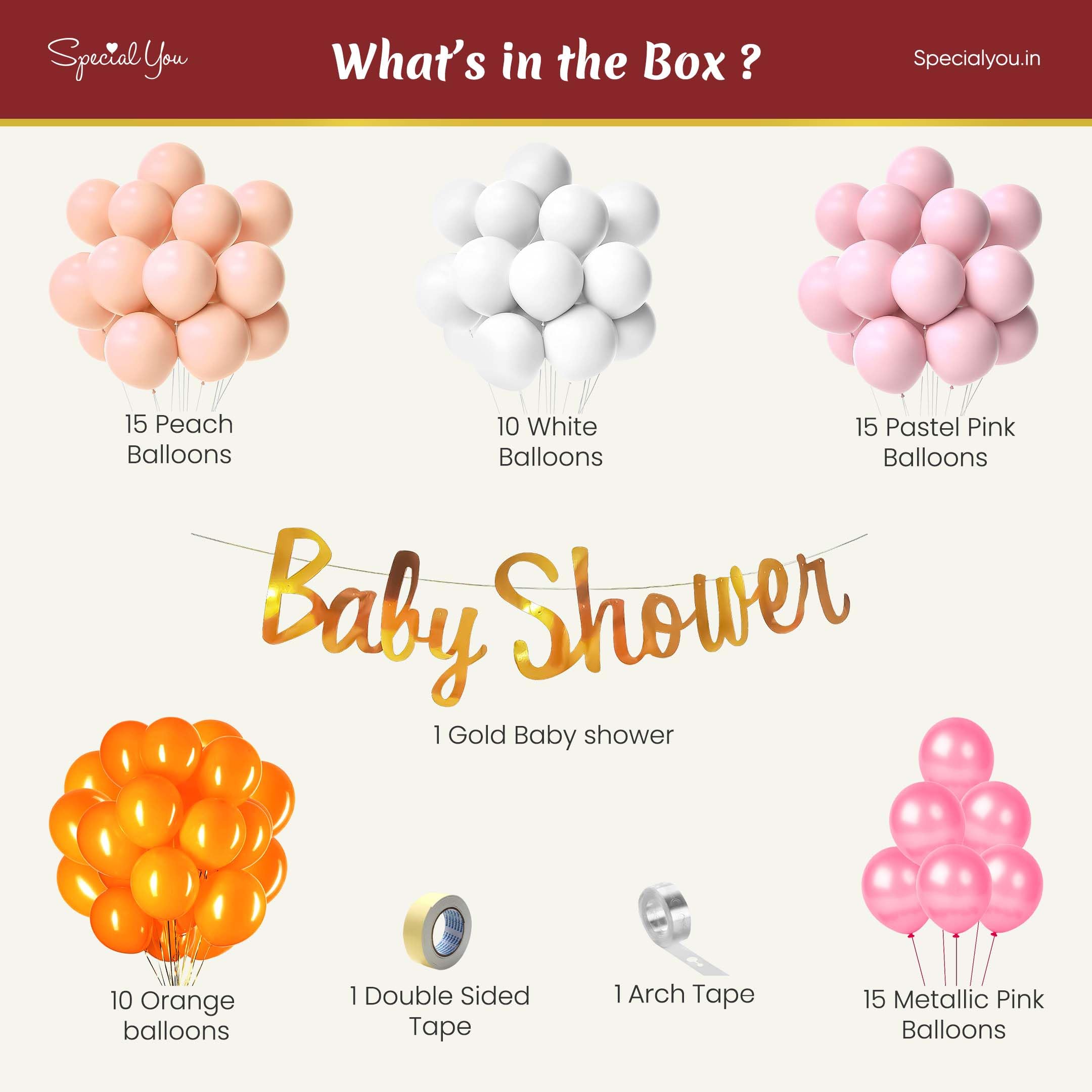 Highlight the celebration with DIY Baby shower Kit