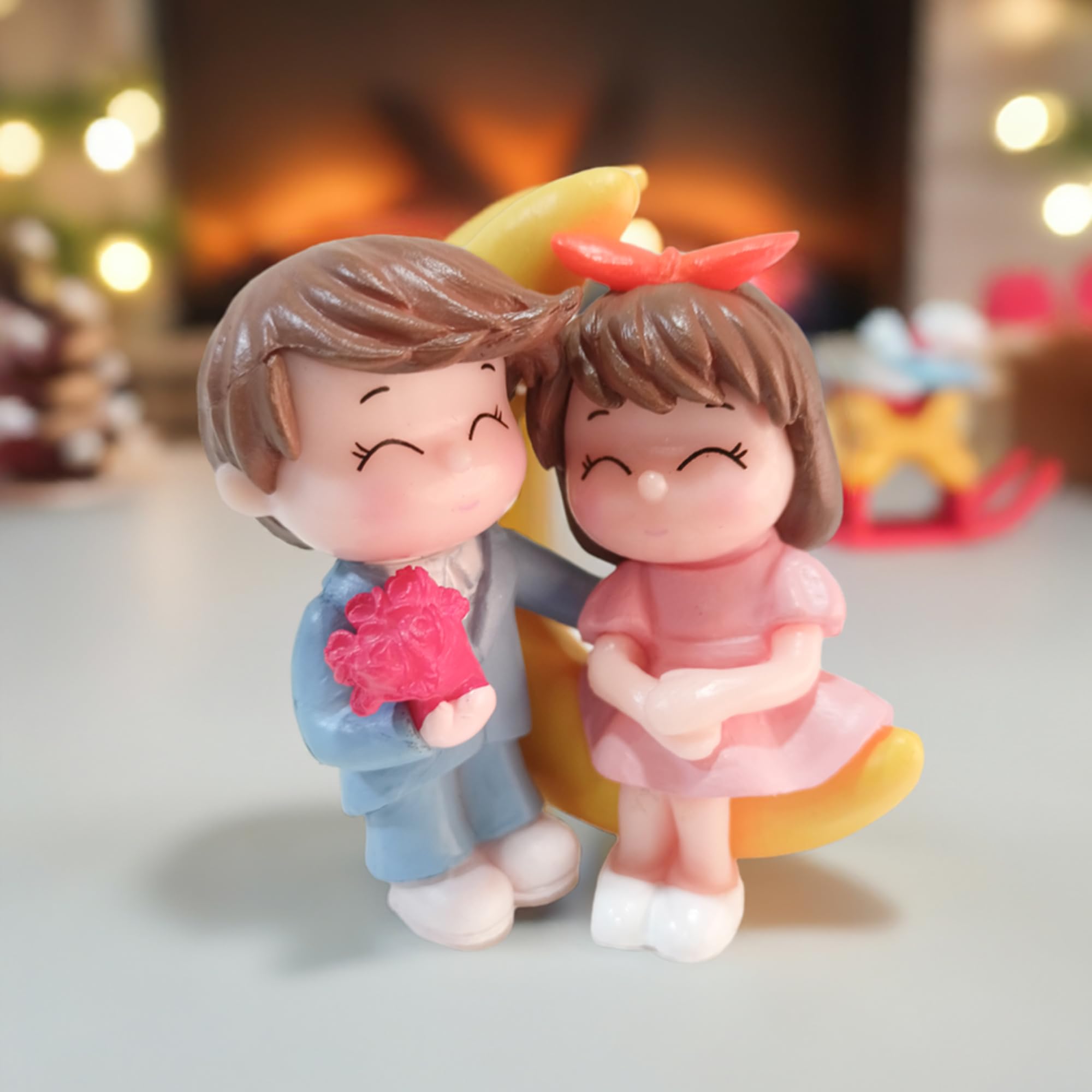 Pink moon couple miniature