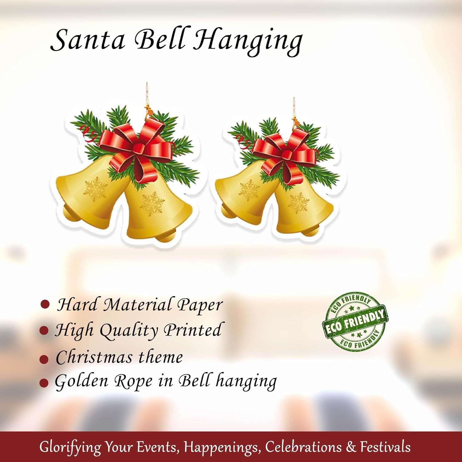 Christmas Bell Hanging for Christmas decor