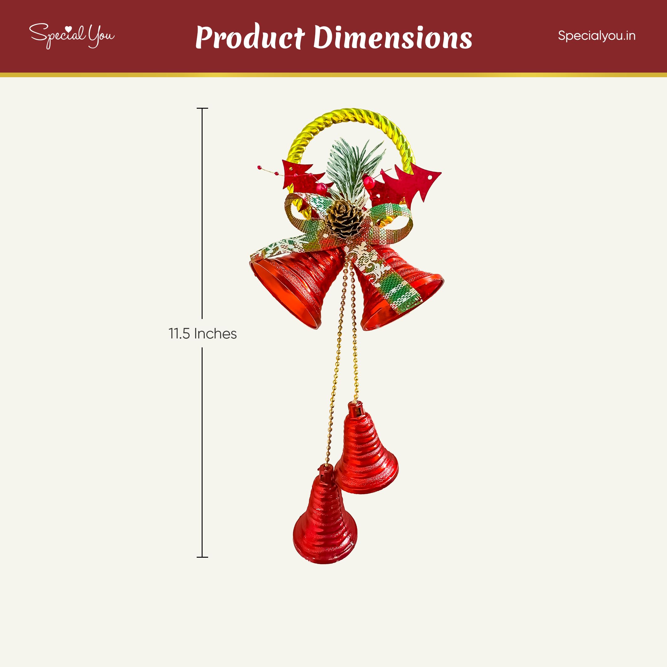 Red Christmas Bell: Tree Elegance