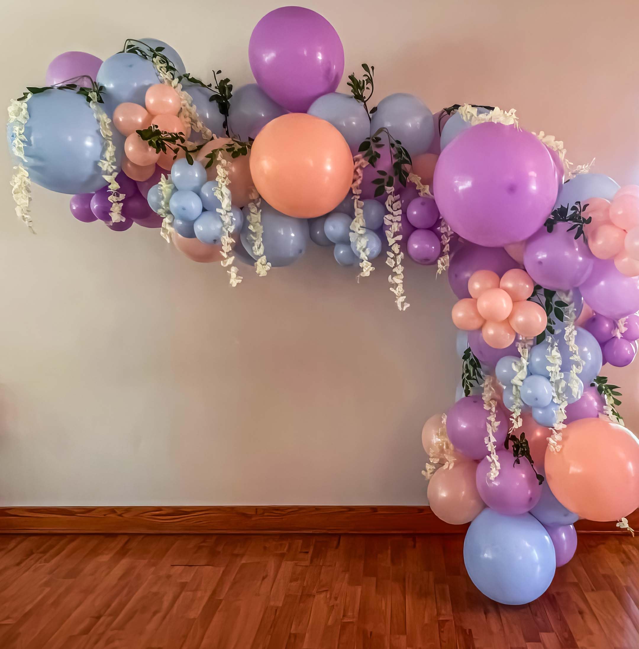 pastel balloons garland