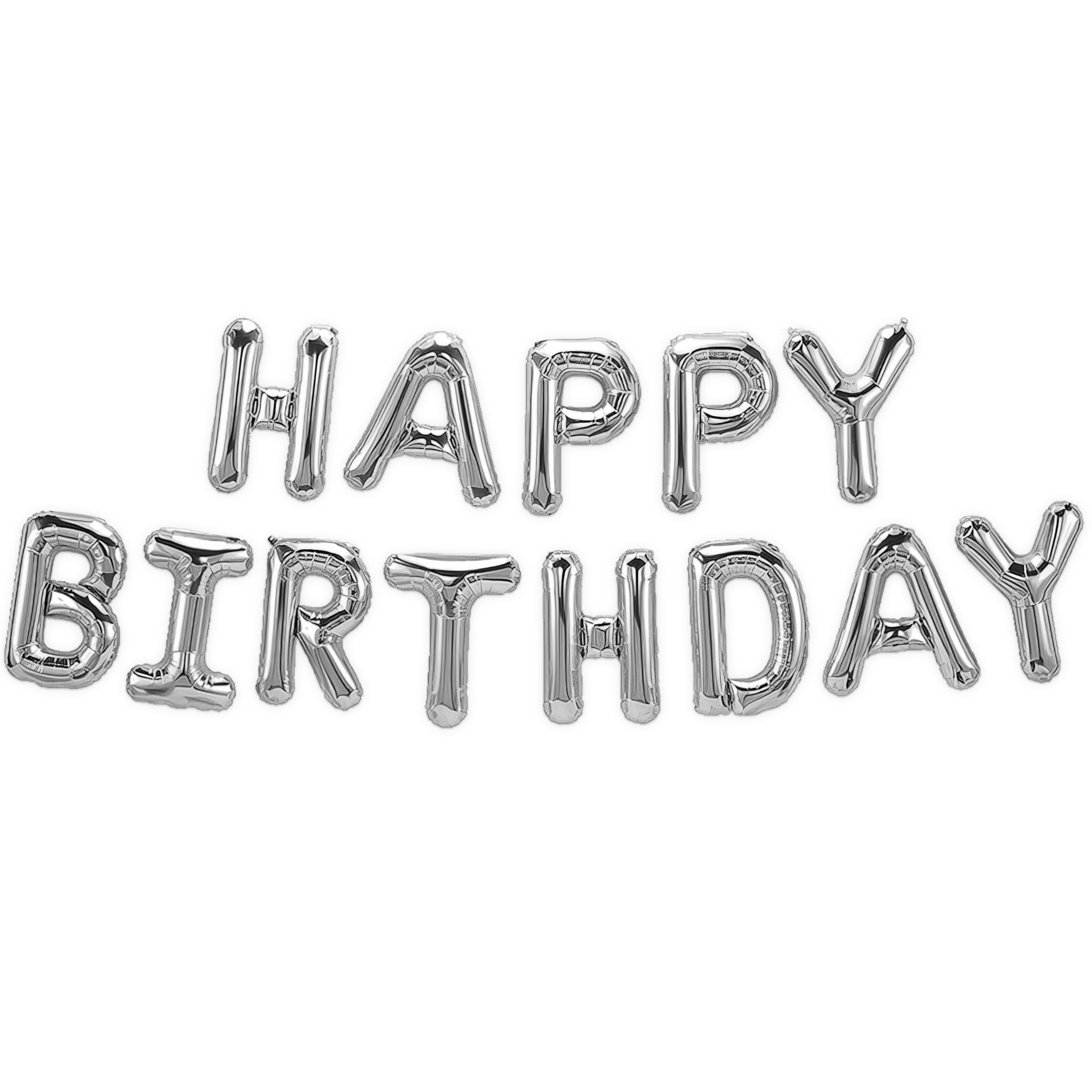 Silver Foil Happy Birthday Banner