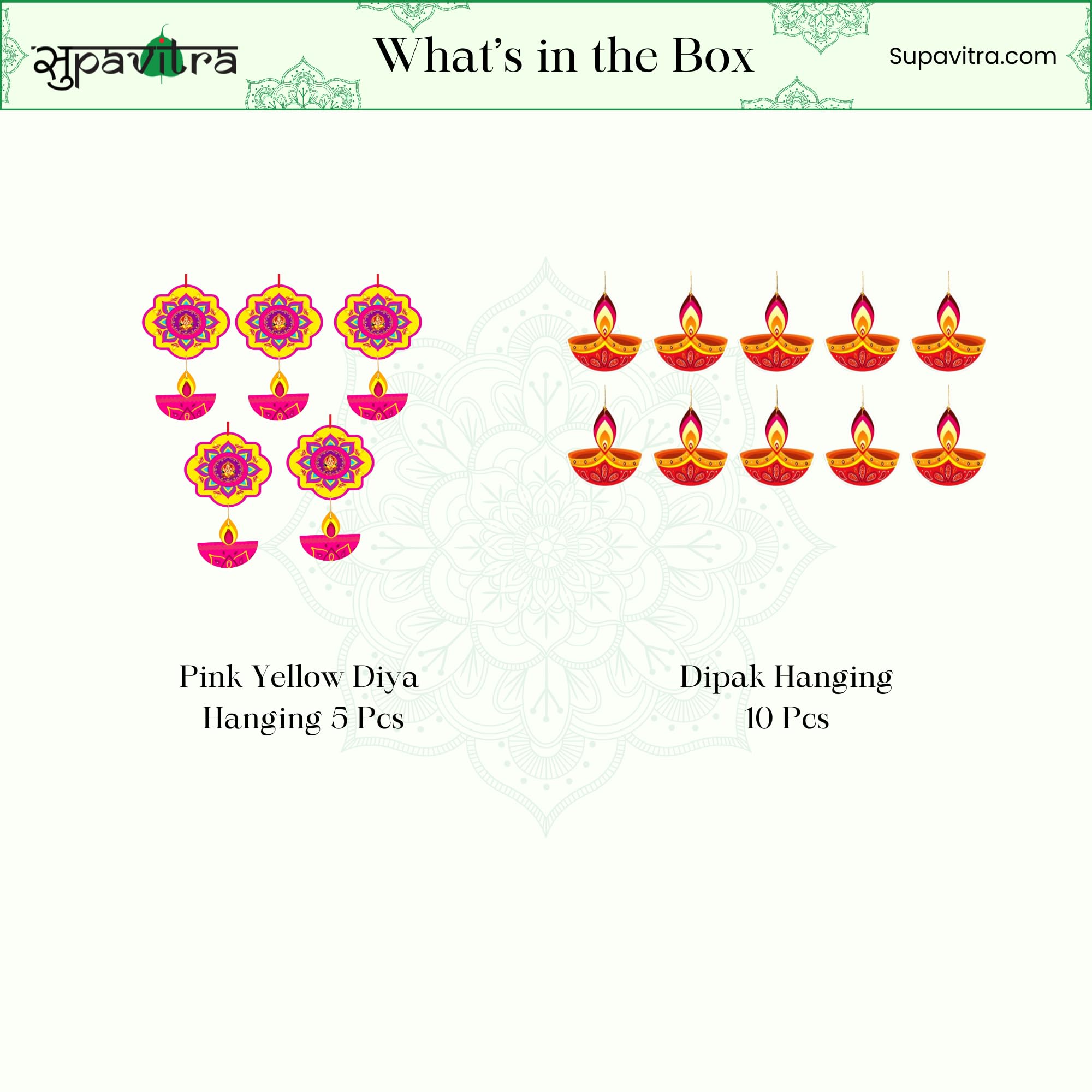 Paper Hanging Diya for Navratri, Diwali Decoration