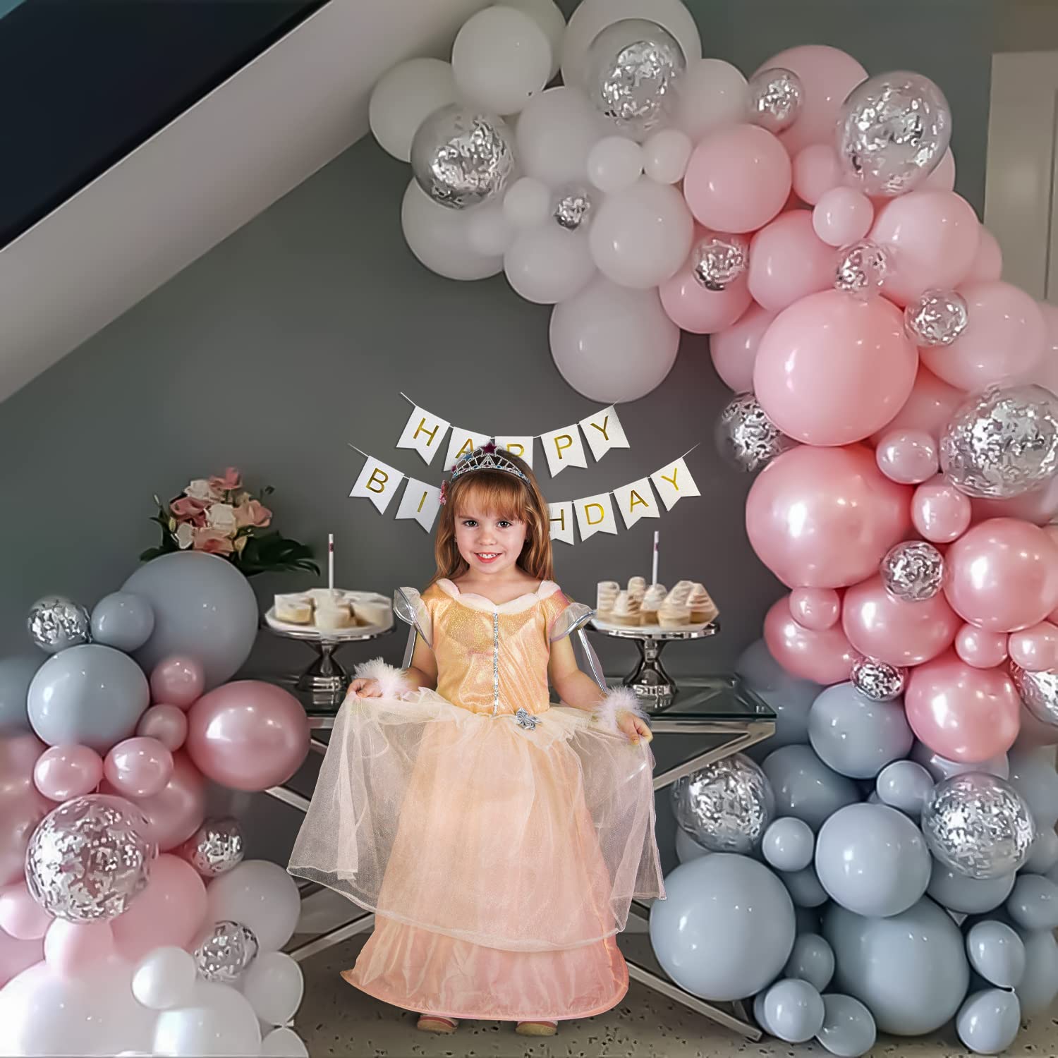 Mysterious Birthday Theme with Pastel Balloons