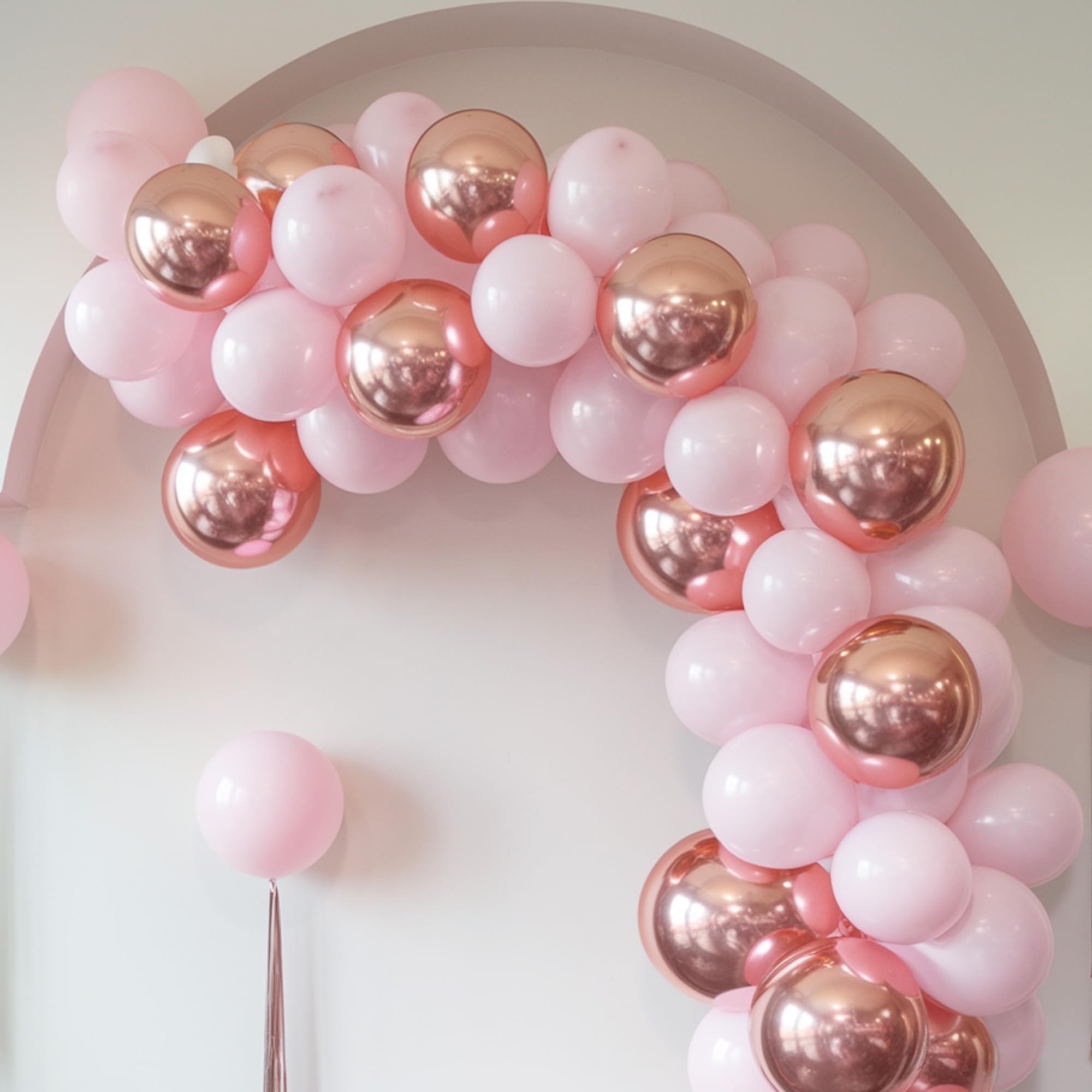 Pastel Pink & Rosegold  balloon combo