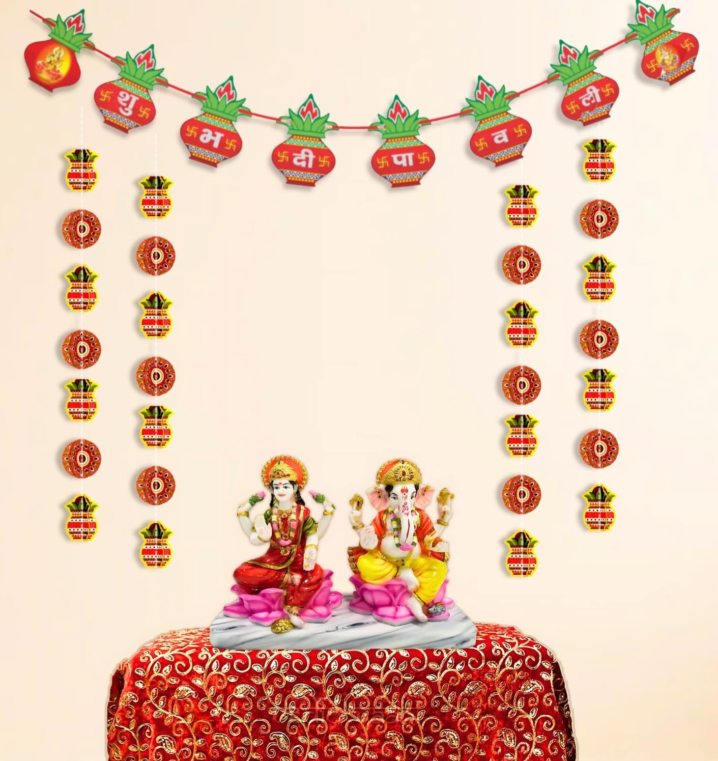 Paper Kalash Toran for Main Entrance Door Hanging Home Decoration