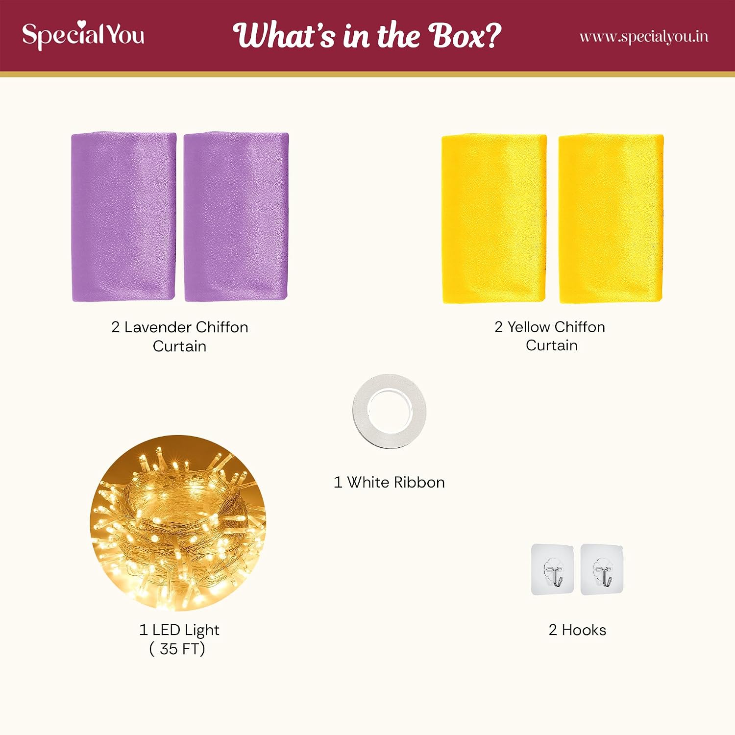 Lavender & Yellow Ganpati Backdrop Décor Set – Festive Home Decoration (8 Pieces)