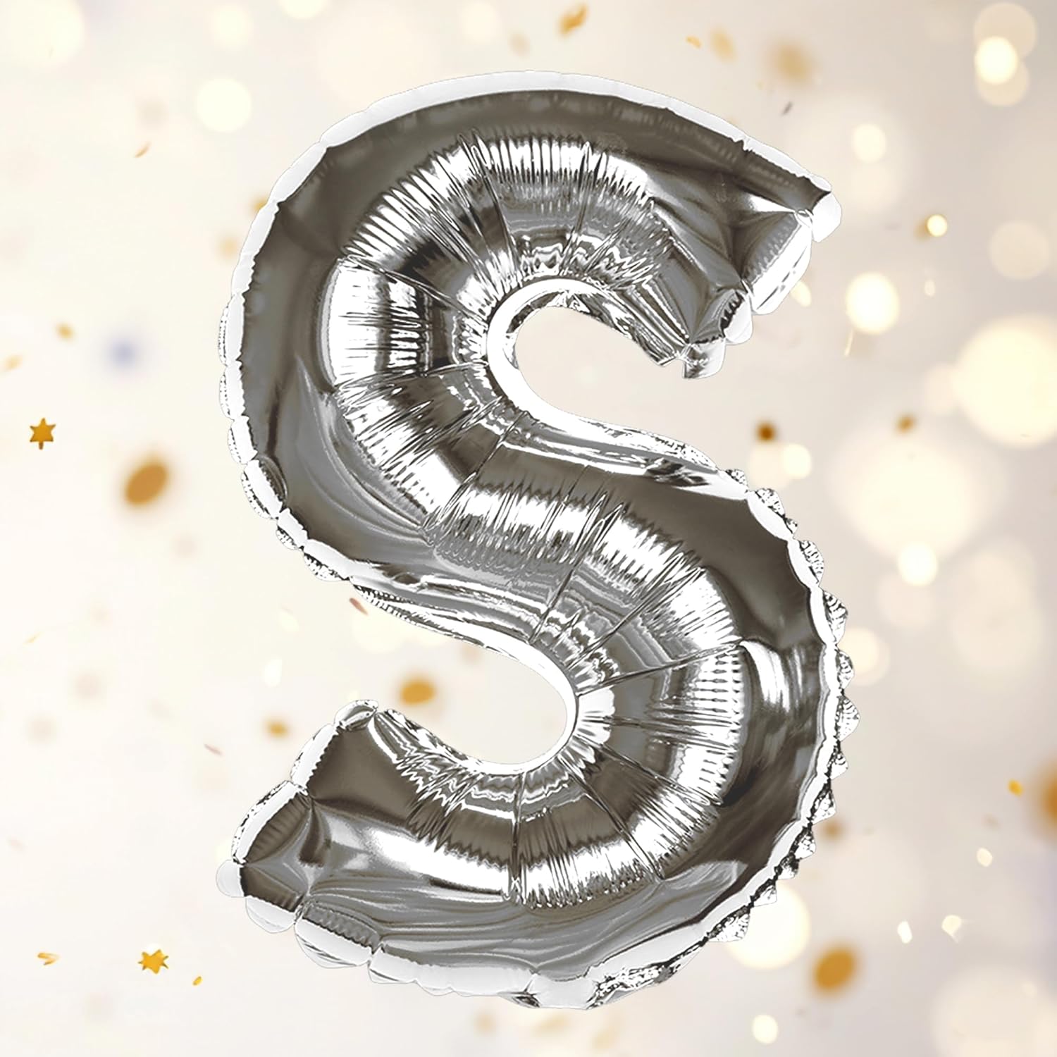 Silver S Letter Foil Balloon