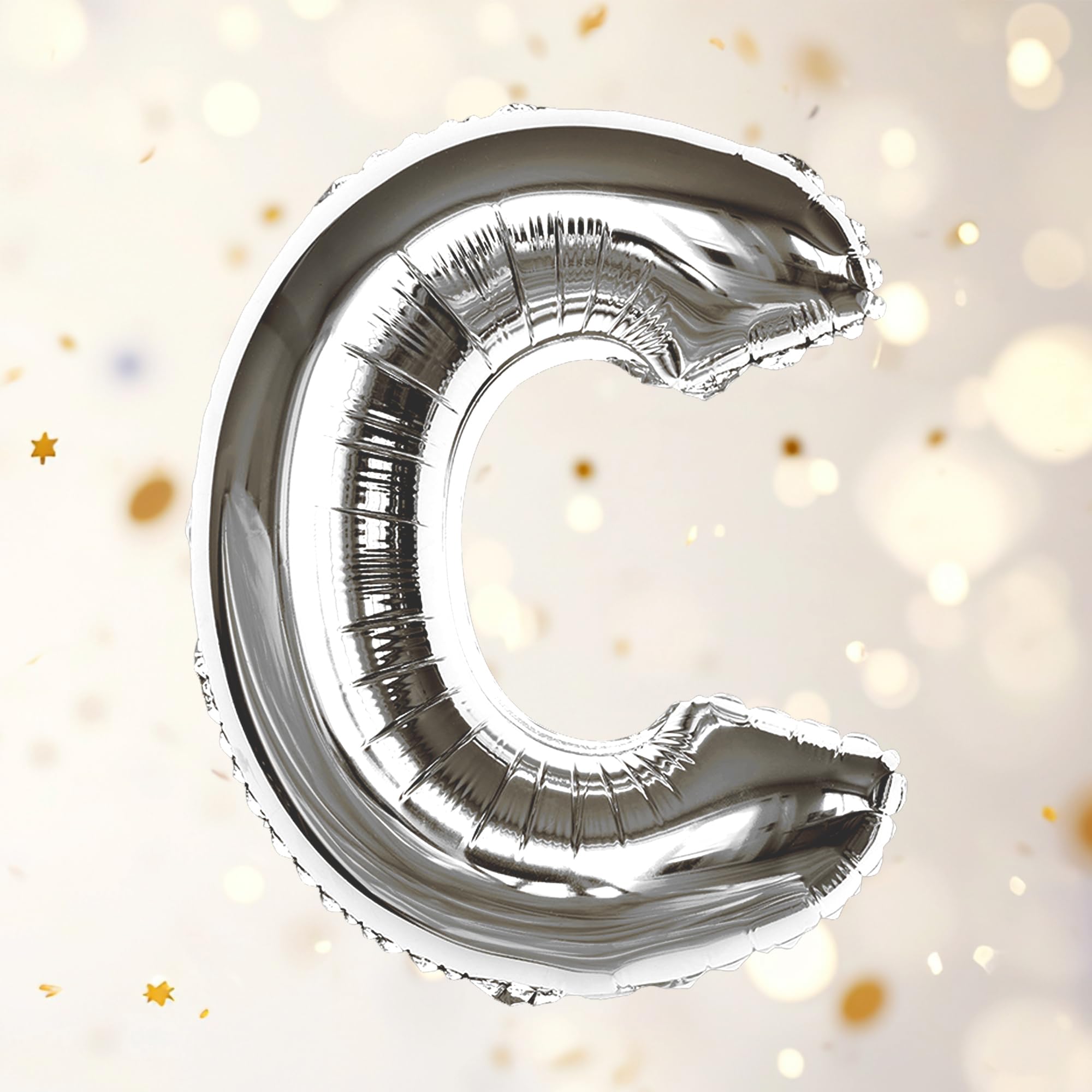 Silver C Letter Foil Balloon