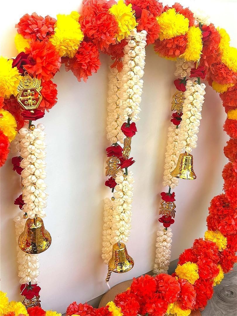 Marigold Garland & Backdrop Stand