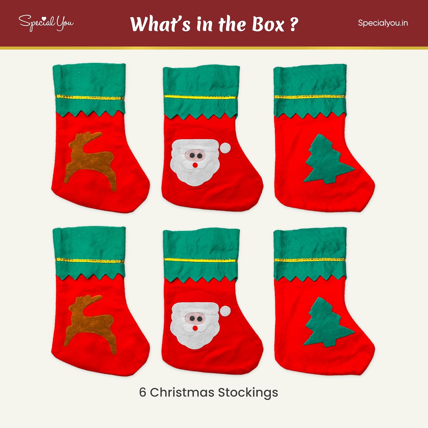 6 christmas stockings
